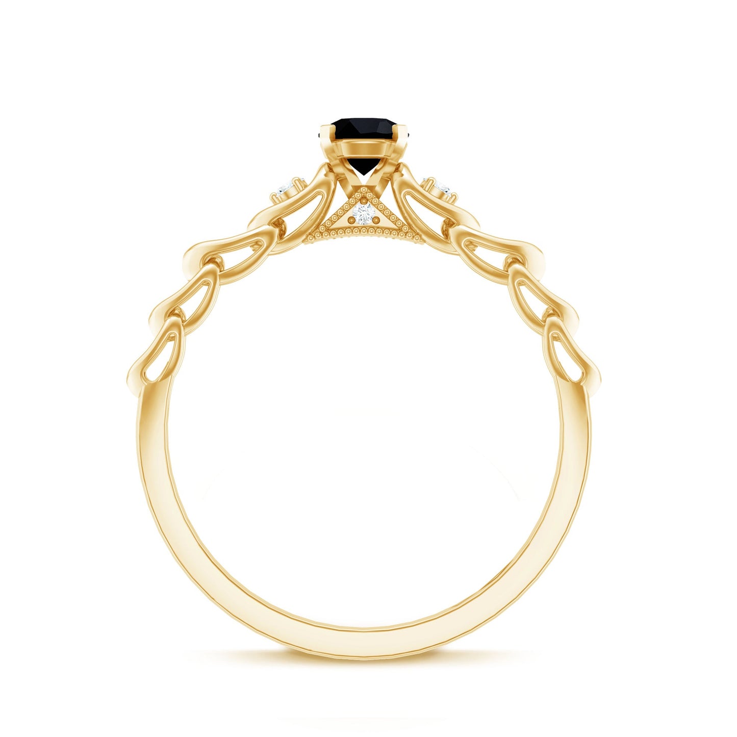 Certified 0.84 Carat Lab Grown Black Diamond Promise Ring with White Diamond
