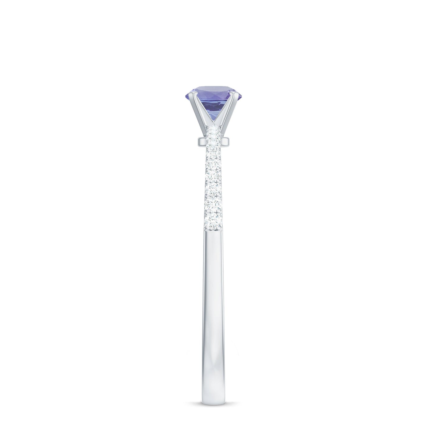 Minimal Tanzanite Diamond Promise Ring for Engagement