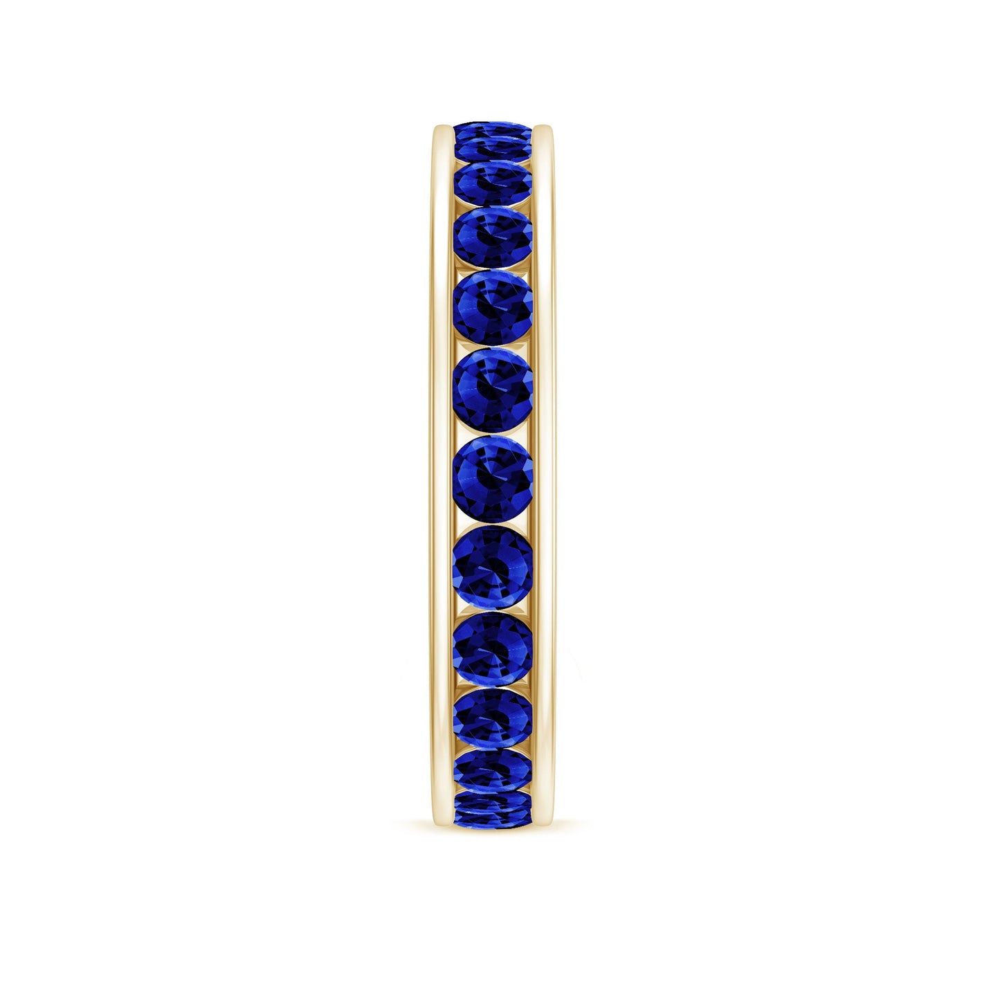 Certified Lab Grown Blue Sapphire Eternity Band Ring in Channel Set
