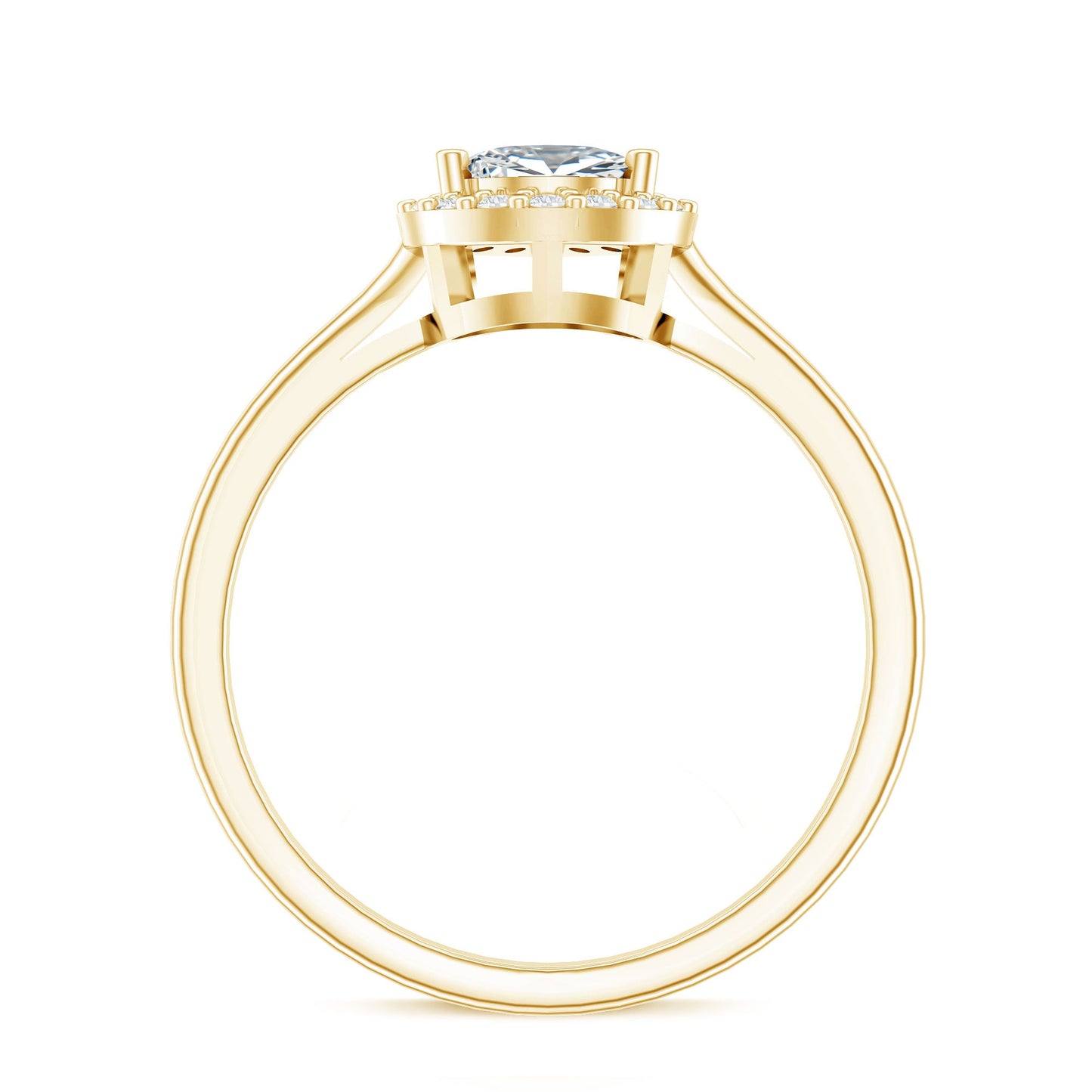 1 CT Brilliant Cut Moissanite Teardrop Engagement Ring