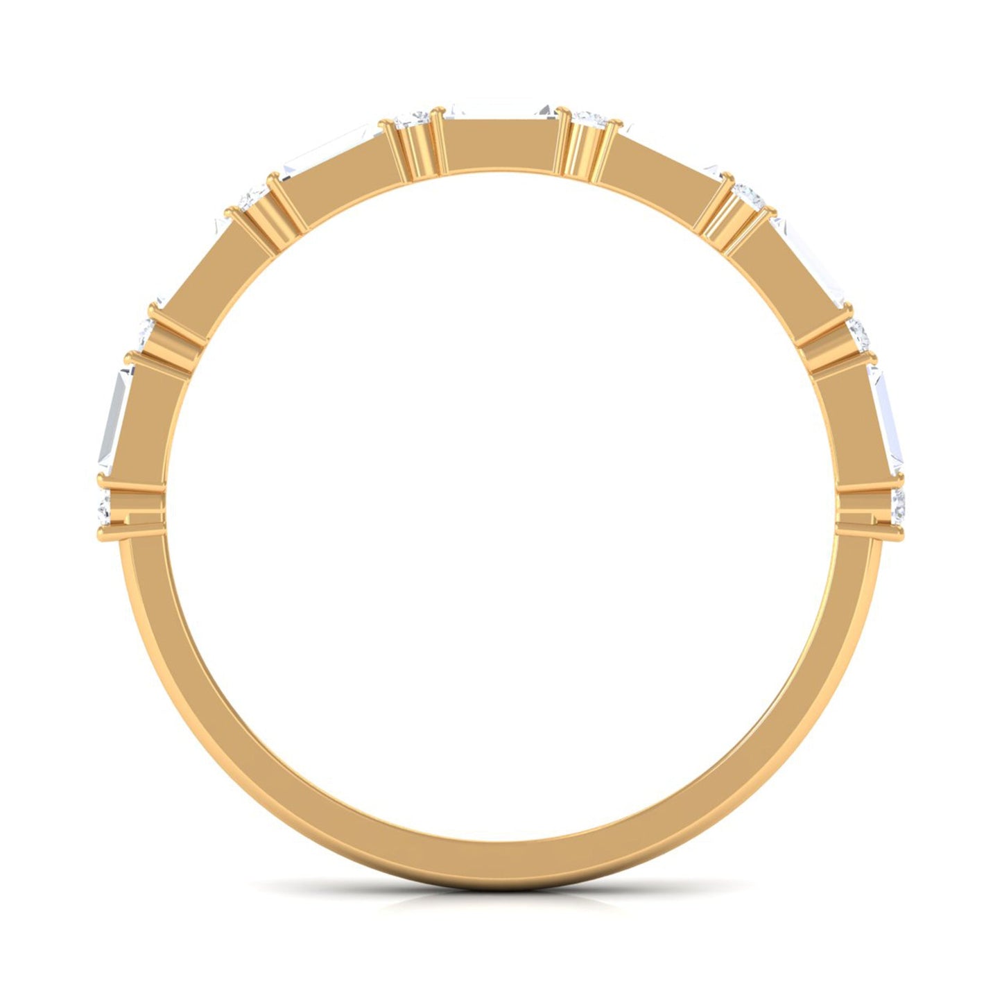 Minimal Simulated Diamond Stackable Wedding Band