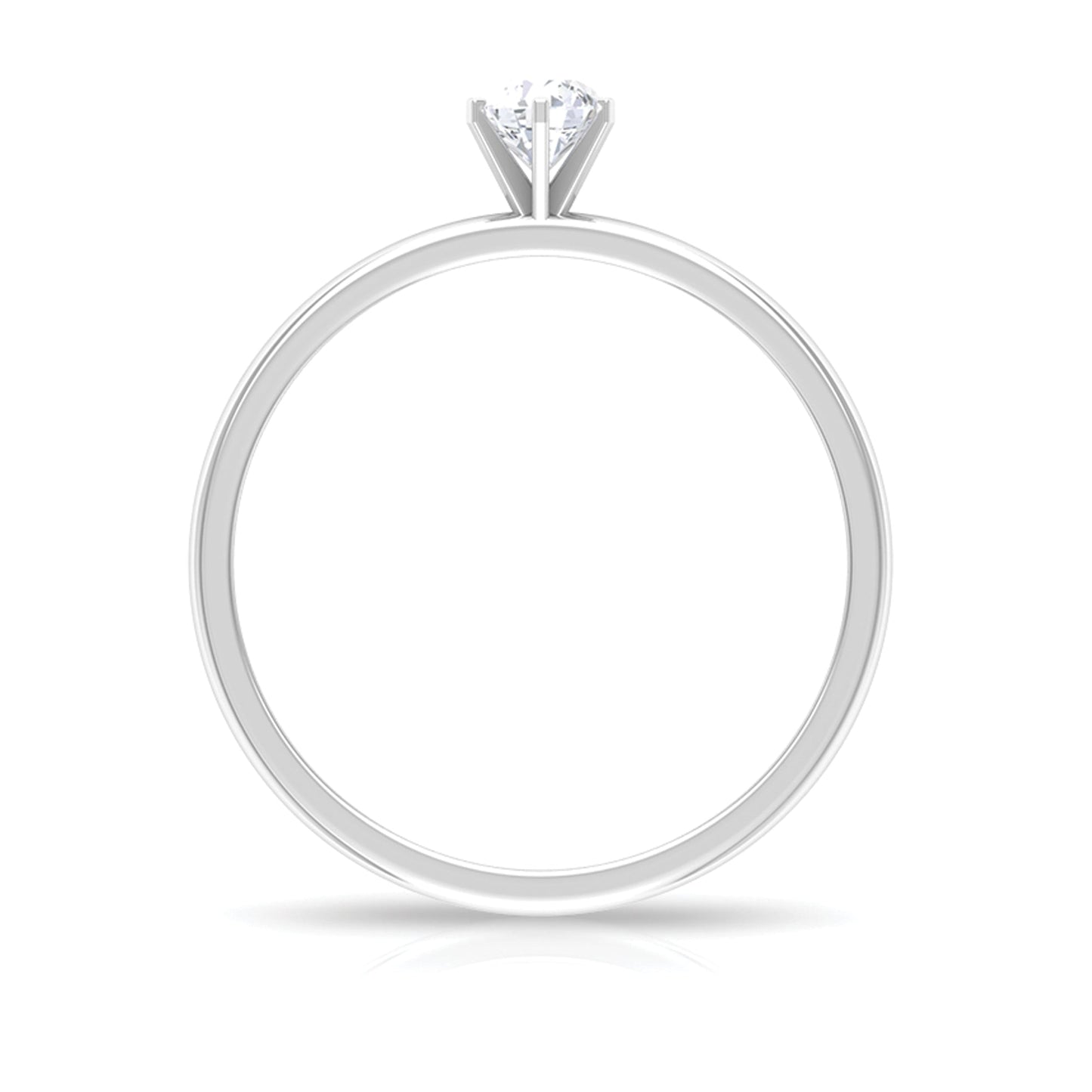 5 MM Round Zircon Solitaire Promise Ring