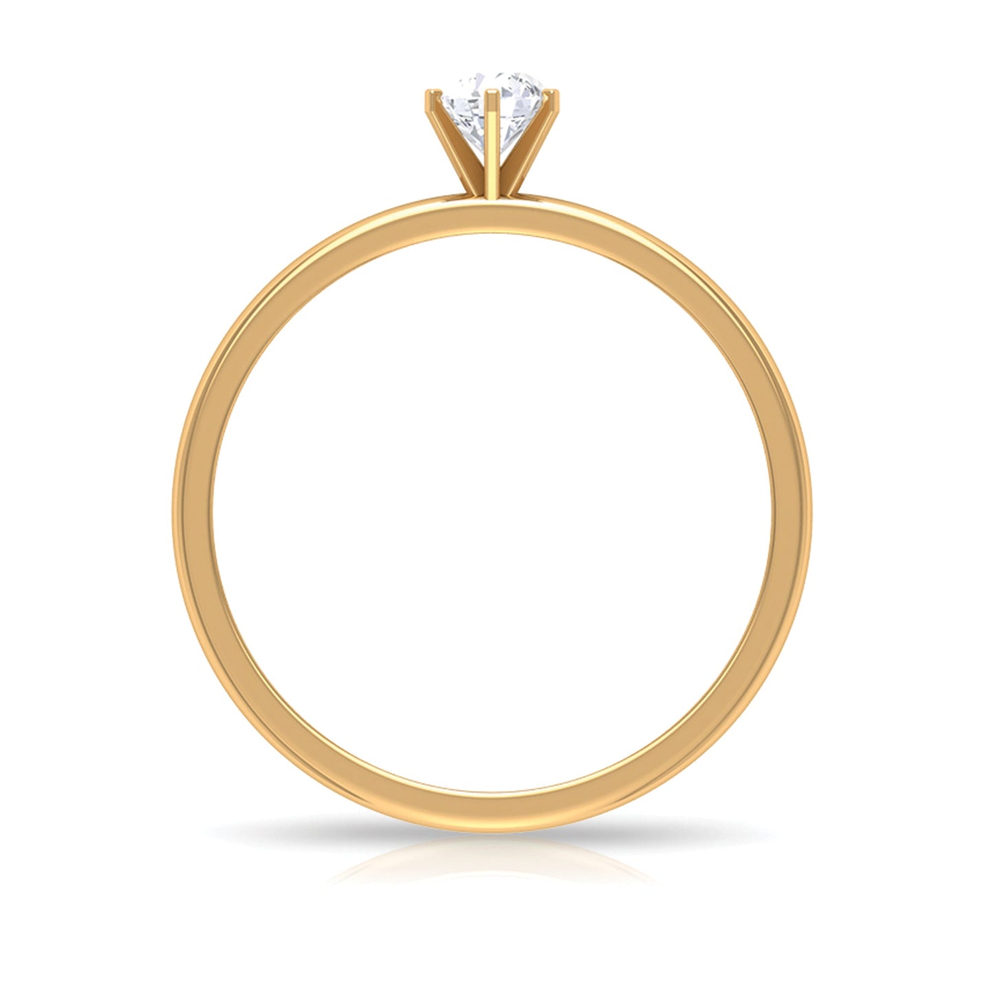 5 MM Round Zircon Solitaire Promise Ring