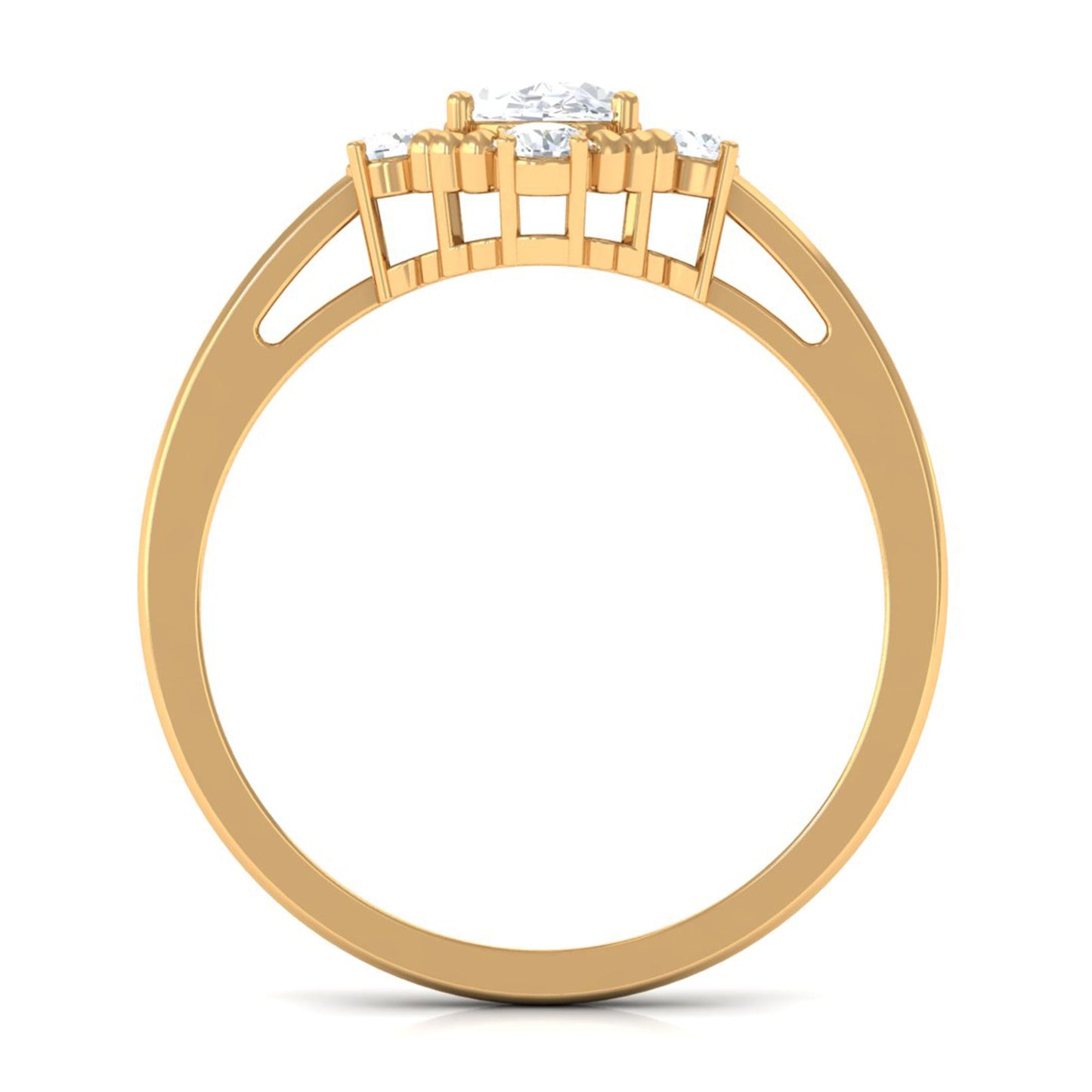 1 Carat Vintage Style Oval Cubic Zirconia Engagement Ring with Beaded Detail