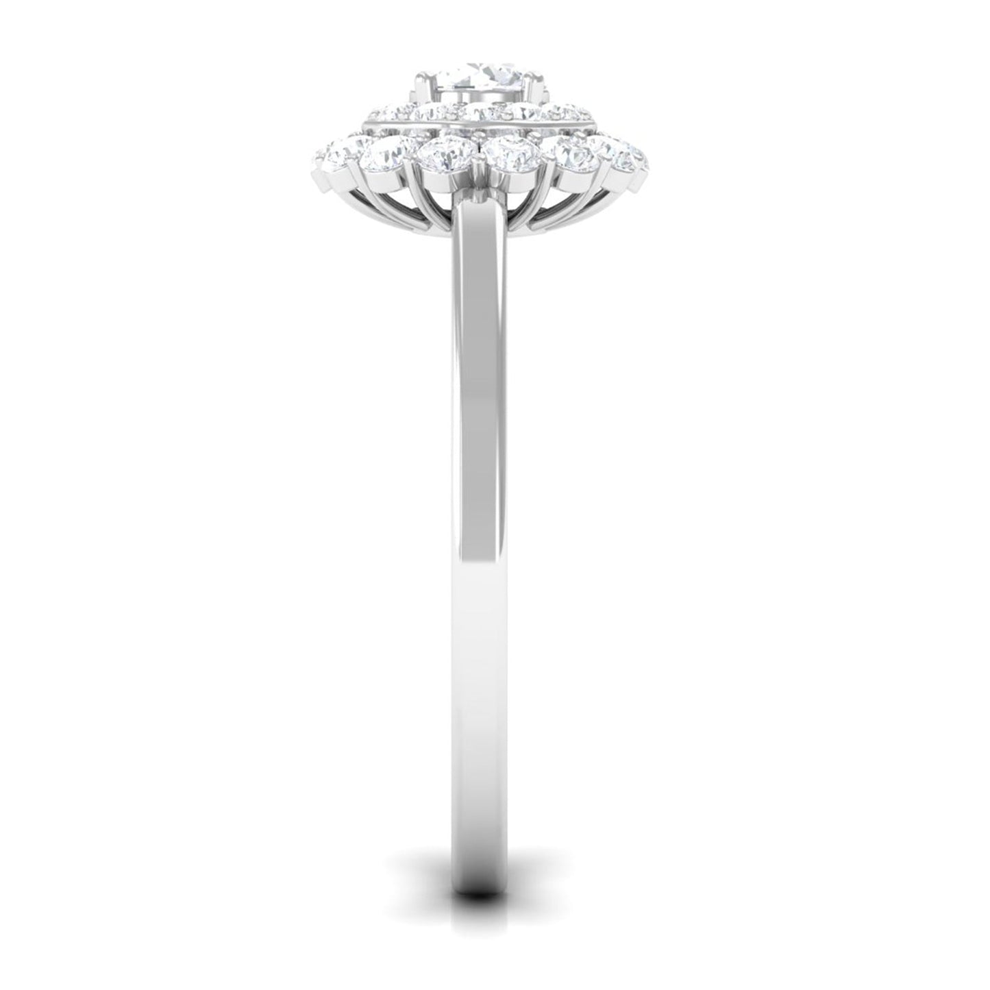 1.25 CT Certified Zircon Vintage Inspired Double Halo Ring