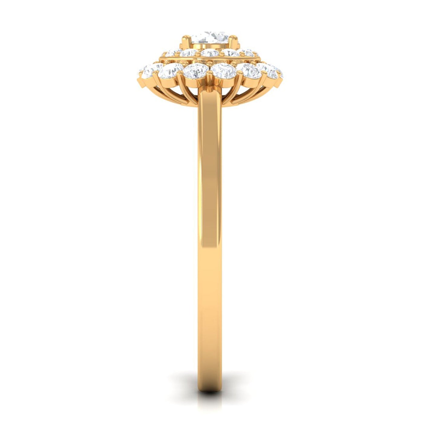 1.25 CT Certified Zircon Vintage Inspired Double Halo Ring