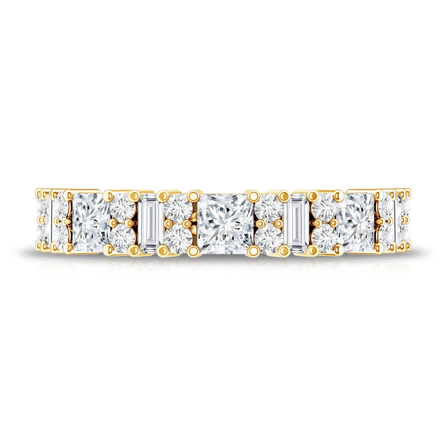Designer Cubic Zirconia Half Eternity Band Ring