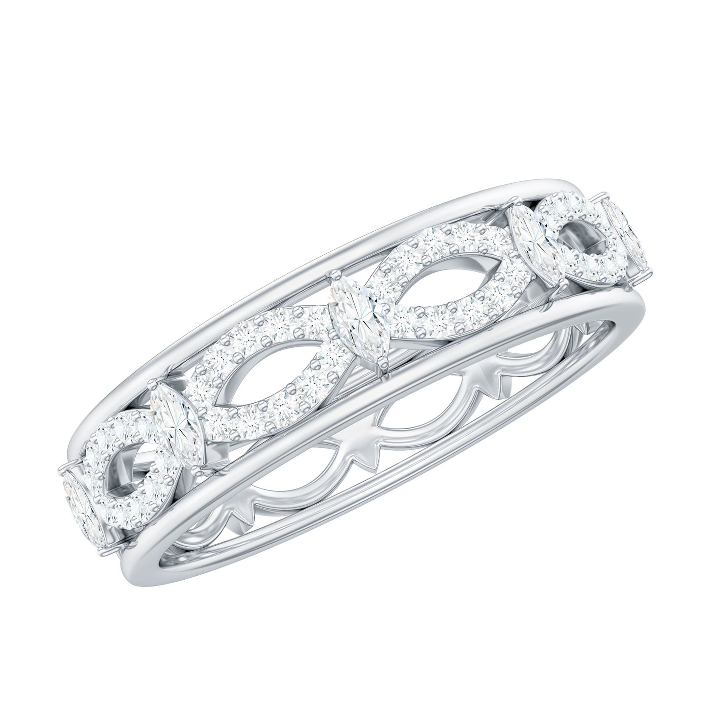 Simulated Diamond Infinity Wedding Band Ring