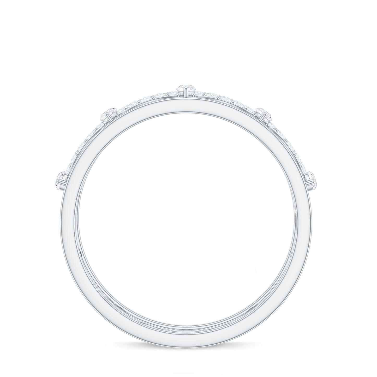 Simulated Diamond Infinity Wedding Band Ring