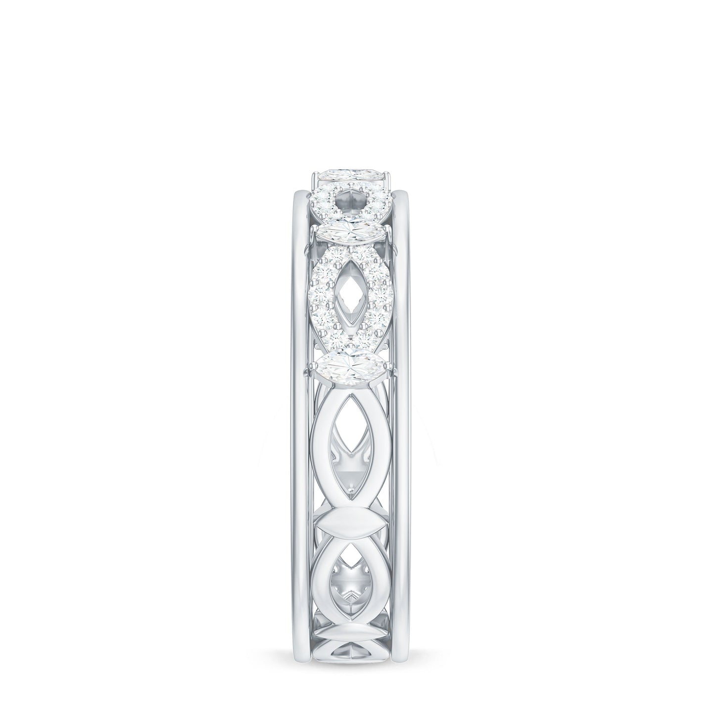 Simulated Diamond Infinity Wedding Band Ring