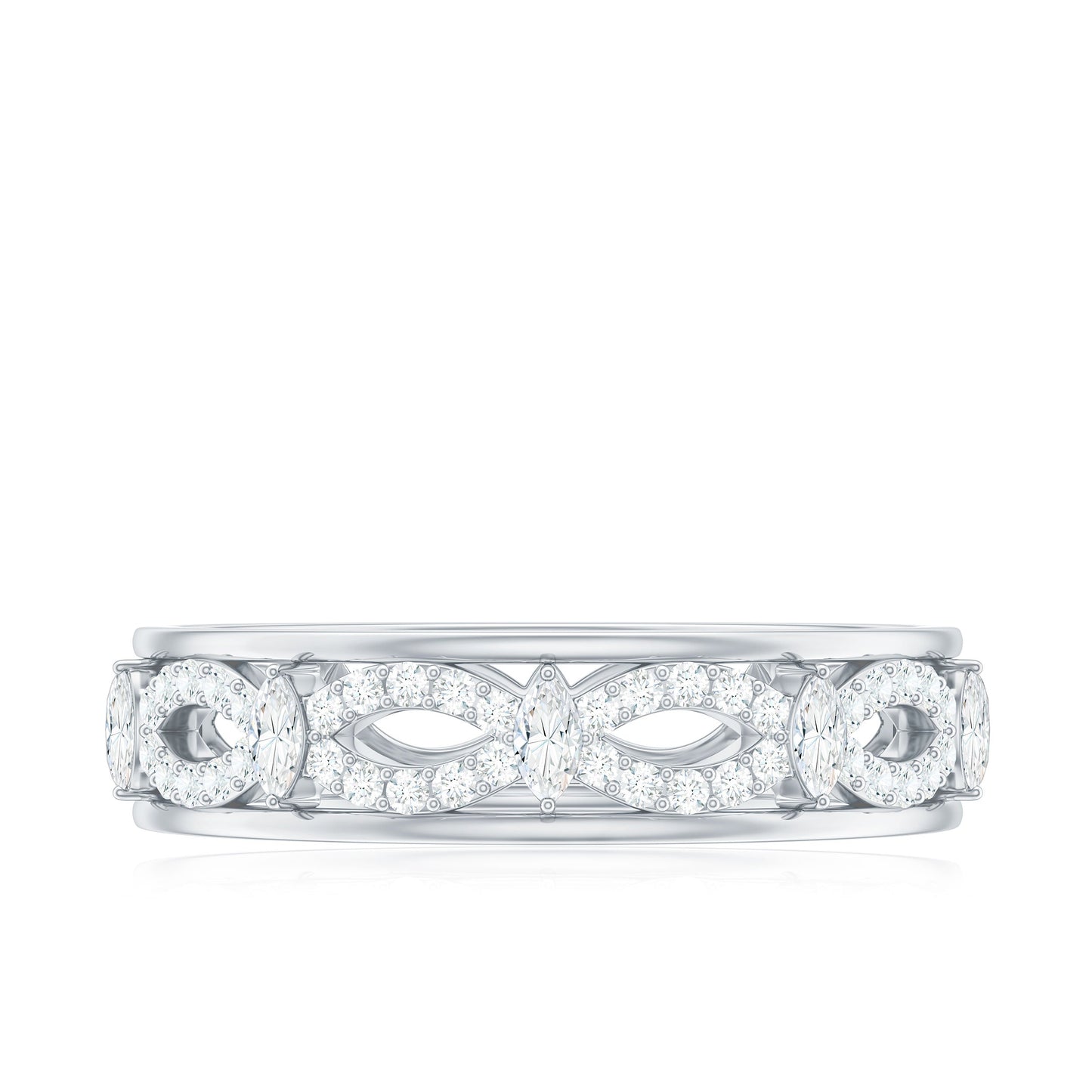 Simulated Diamond Infinity Wedding Band Ring