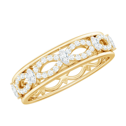 Simulated Diamond Infinity Wedding Band Ring