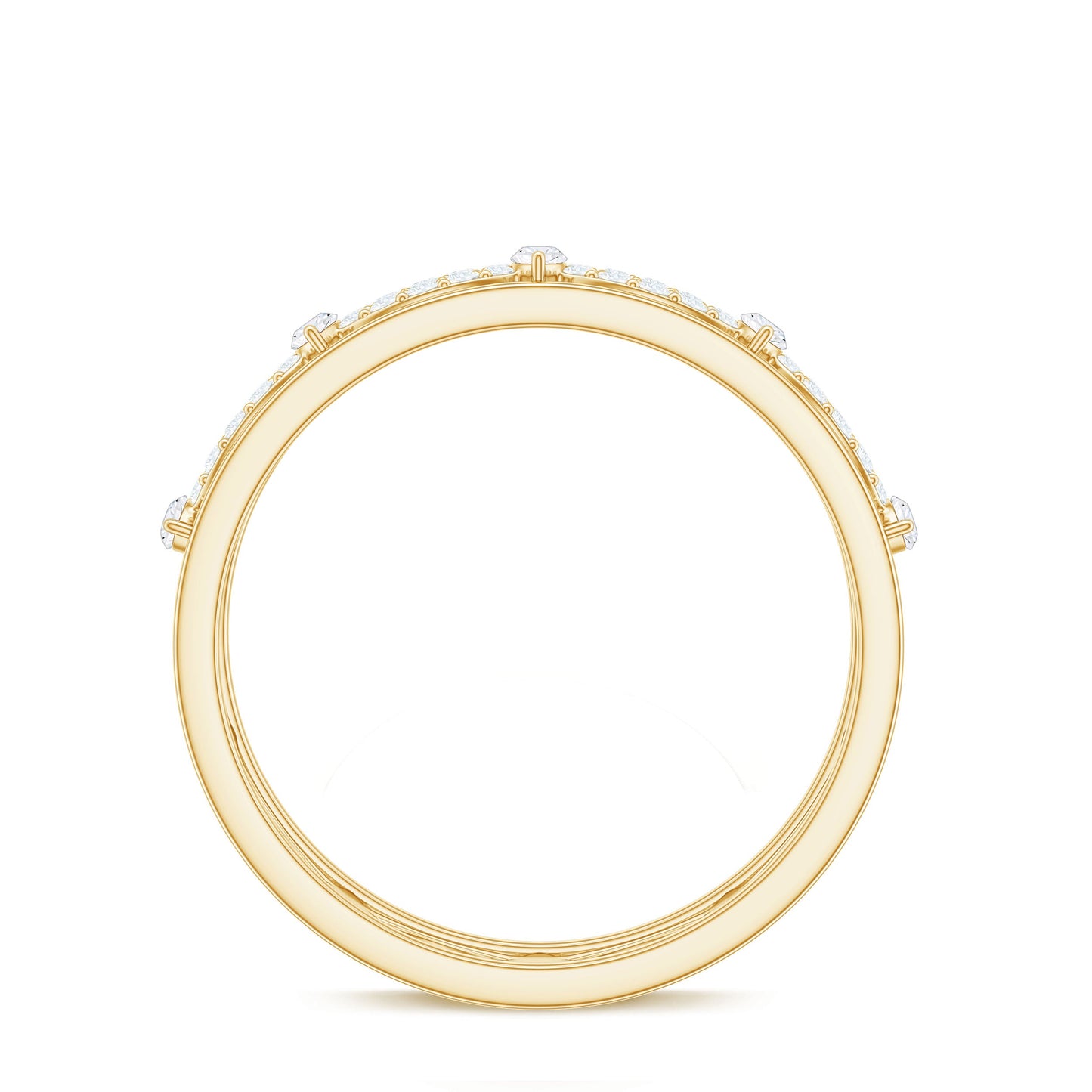 Simulated Diamond Infinity Wedding Band Ring