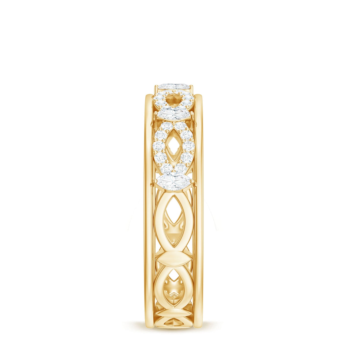 Simulated Diamond Infinity Wedding Band Ring
