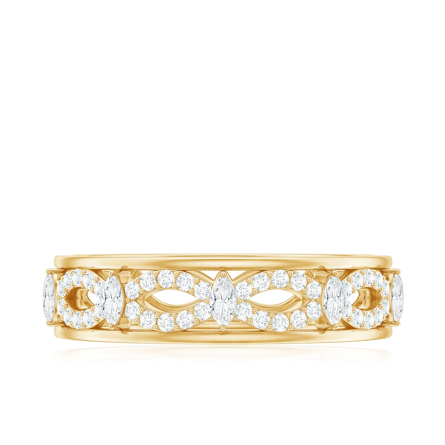 Simulated Diamond Infinity Wedding Band Ring