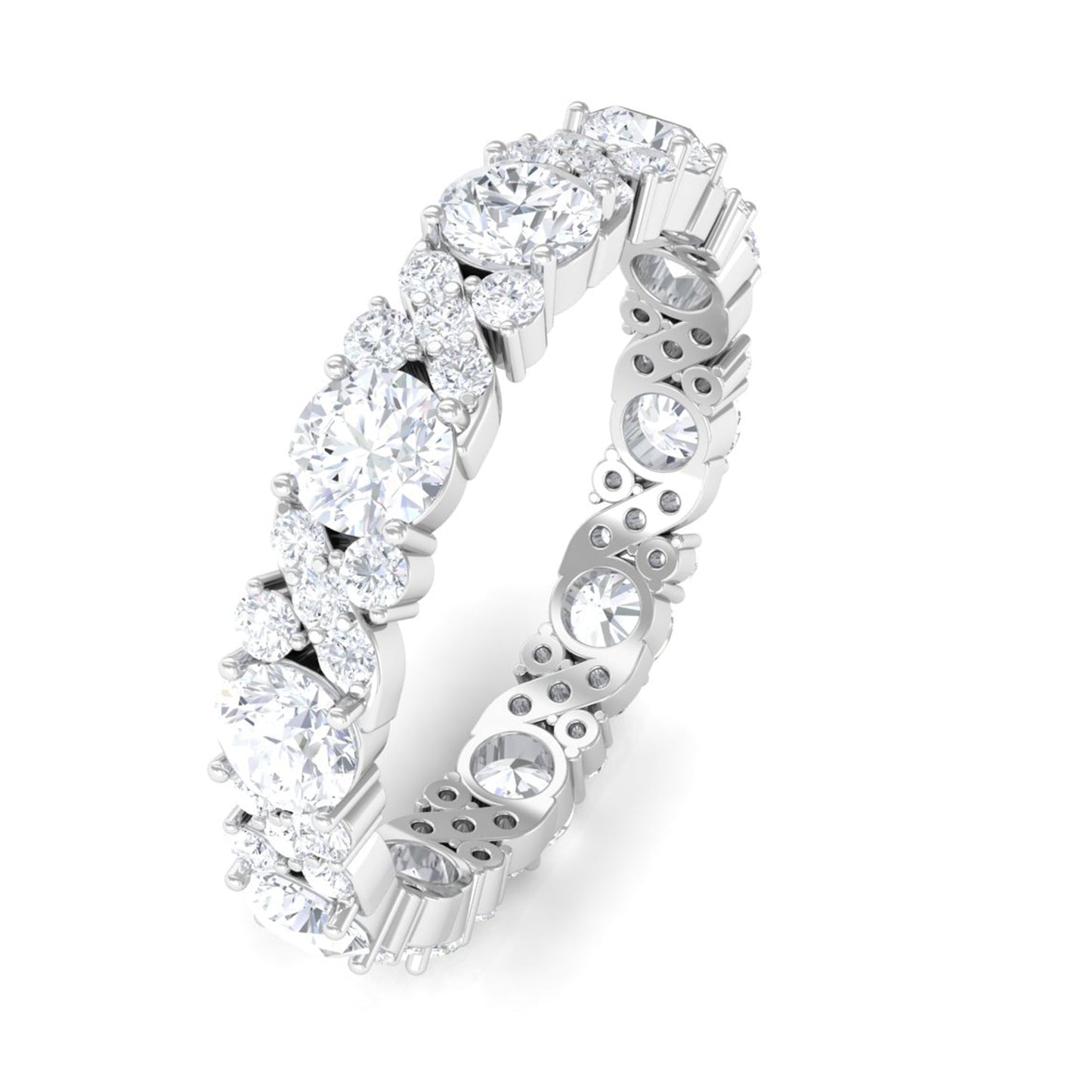 1 CT Elegant Cubic Zirconia Eternity Ring