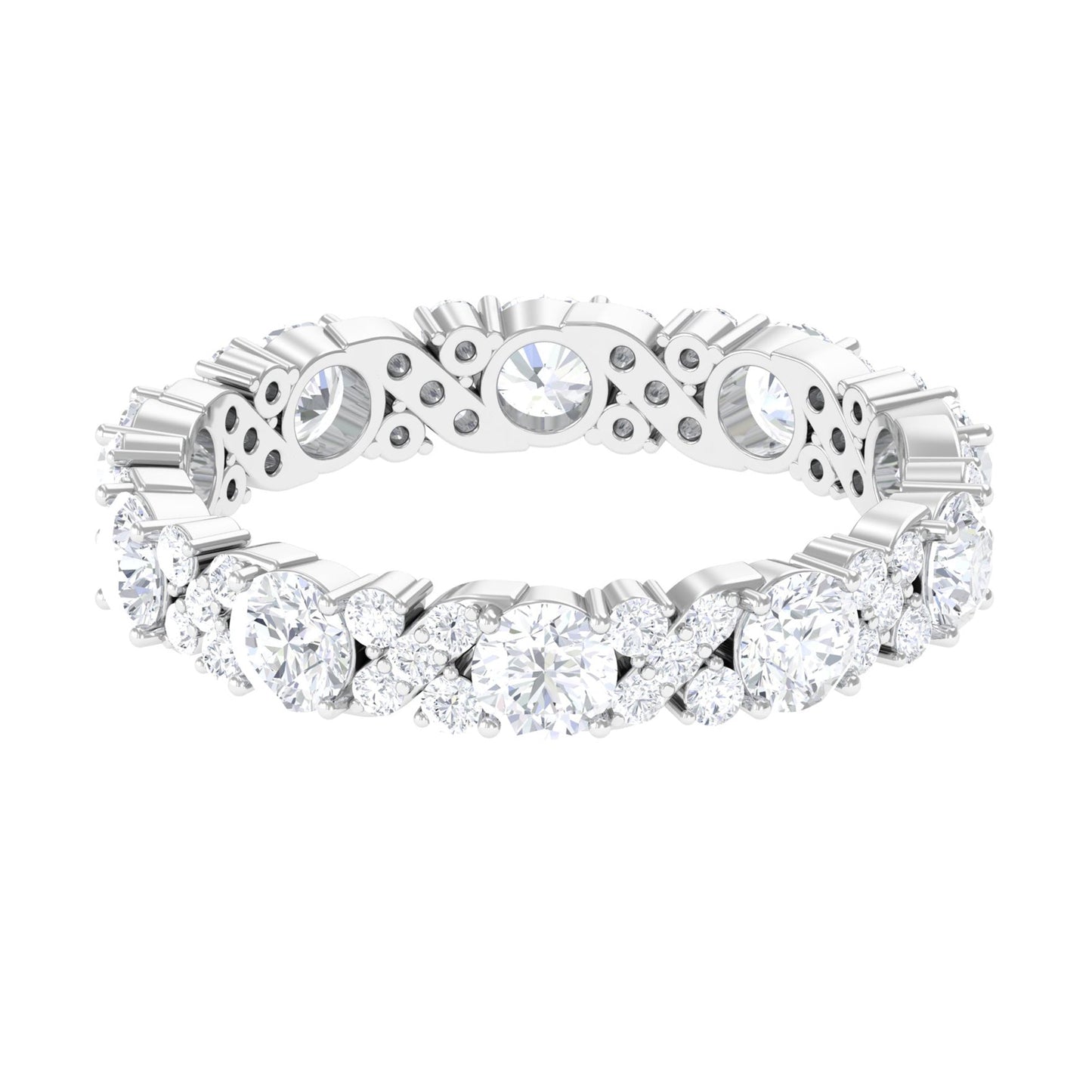 3 CT Elegant Simulated Diamond Eternity Ring