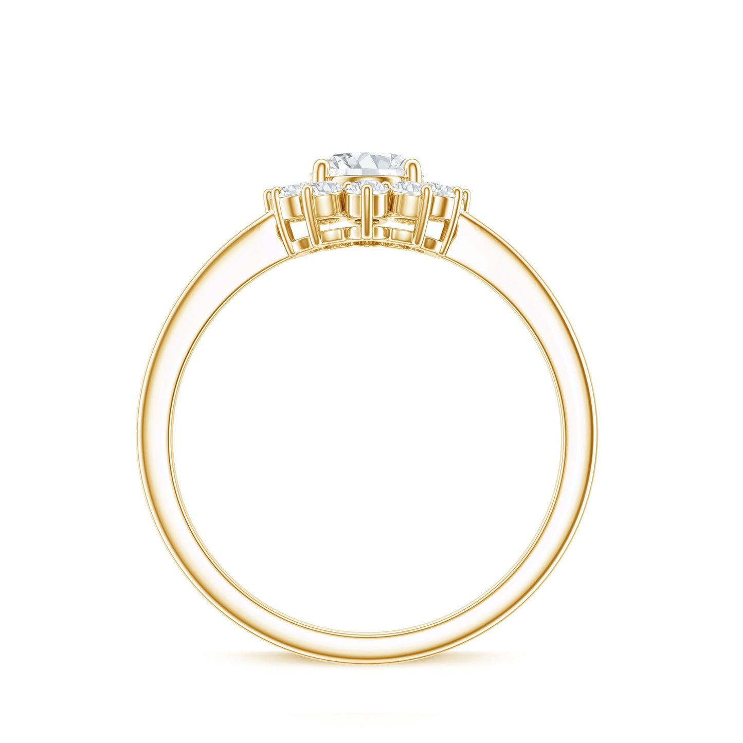 2 CT Princess Diana Inspired Oval Cut Zircon Halo Engagement Ring