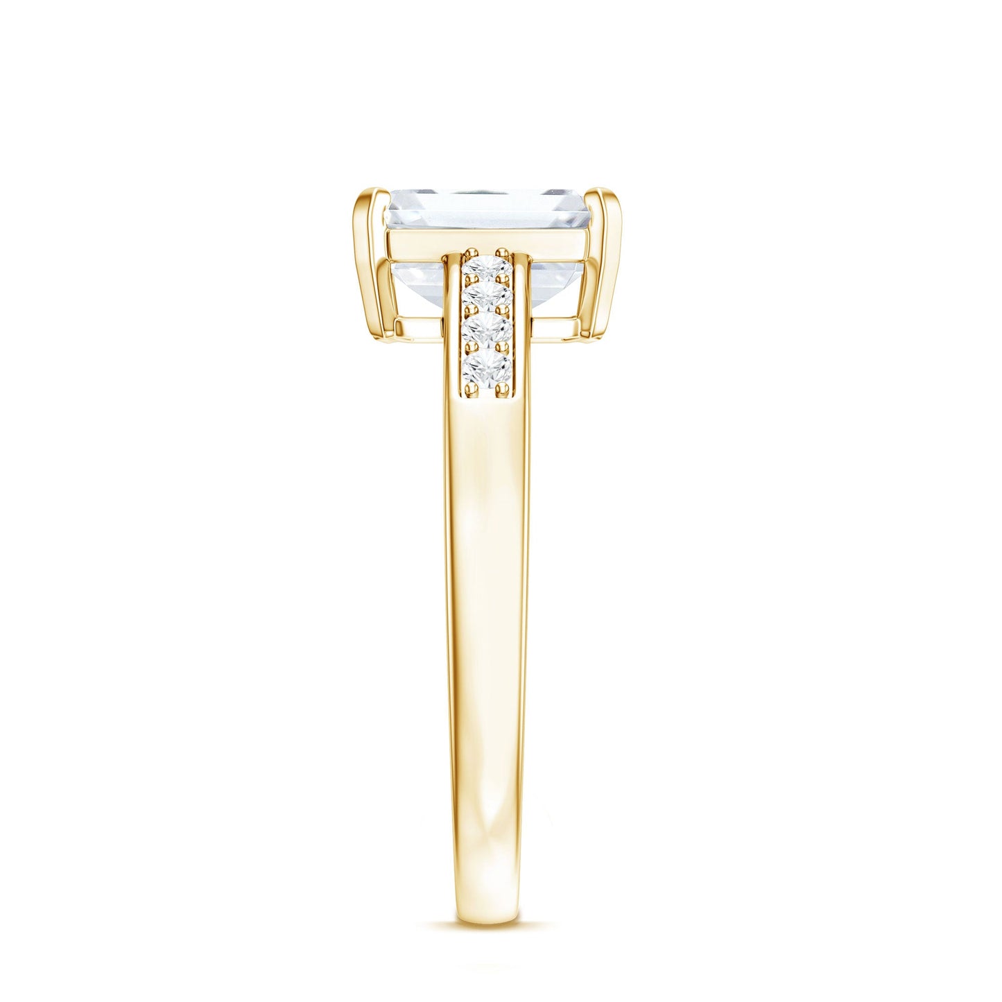 1.8 Carat Emerald Cut Cubic Zirconia Solitaire Engagement Ring