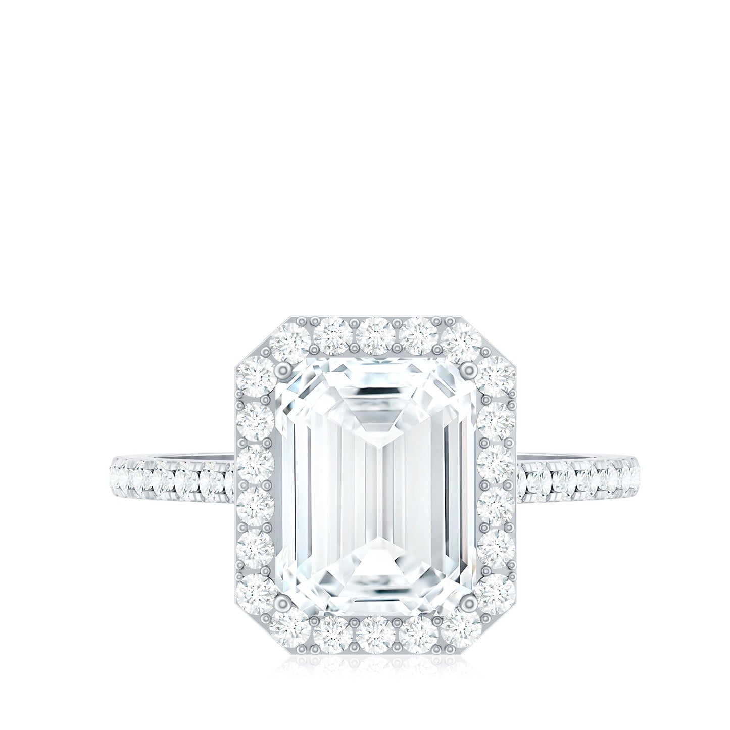 4.75 CT Octagon Cut Zircon Classic Engagement Ring