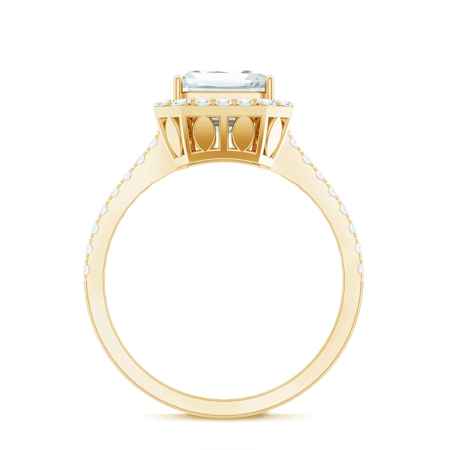 4.75 CT Octagon Cut Zircon Classic Engagement Ring