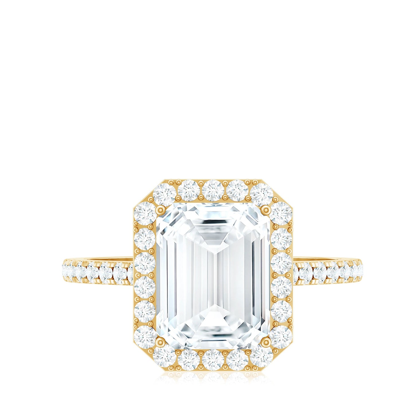 4.75 CT Octagon Cut Zircon Classic Engagement Ring