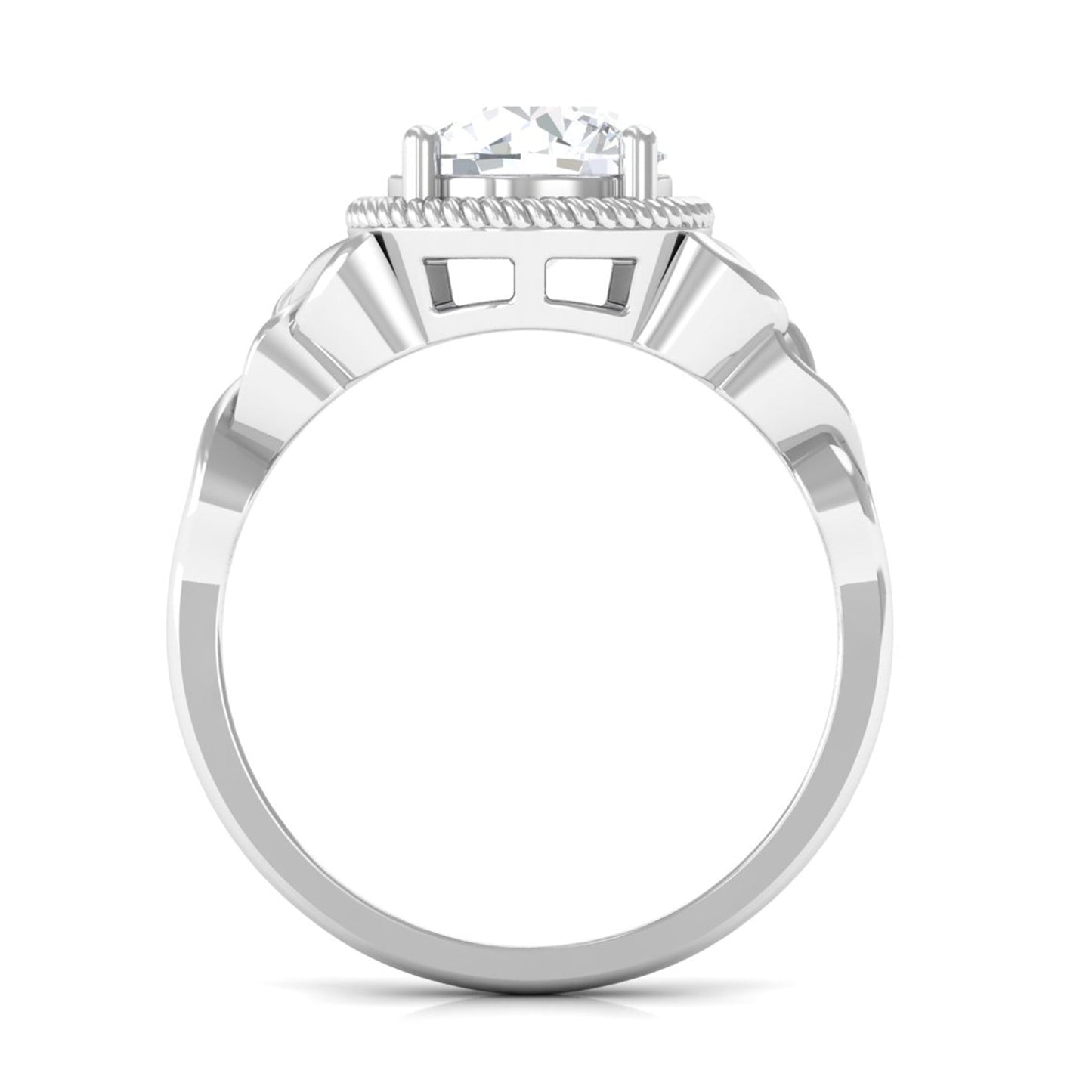 2 Carat Round Cut Cubic Zirconia Celtic Engagement Ring