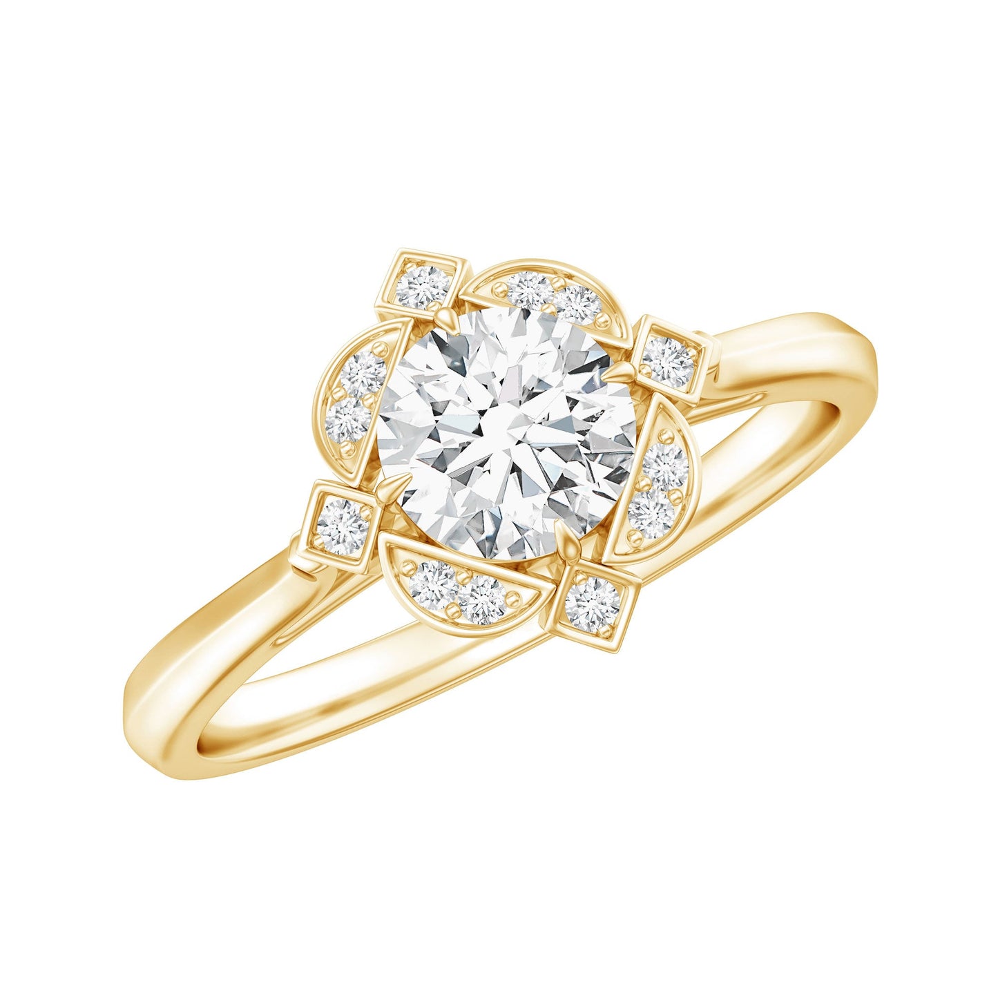 Vintage Looking Cubic Zirconia Engagement Ring for Her