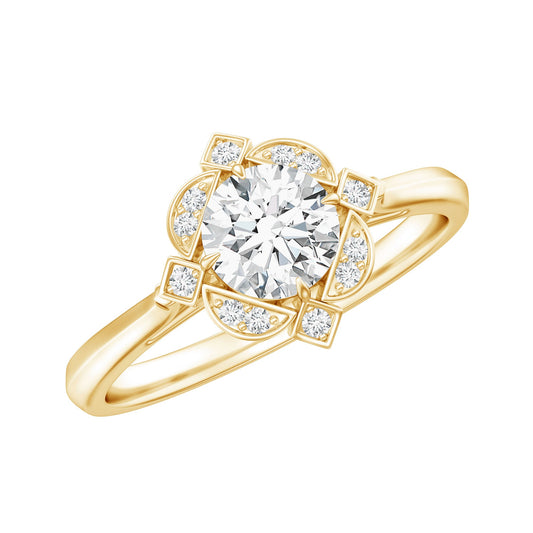 Vintage Looking Cubic Zirconia Engagement Ring for Her