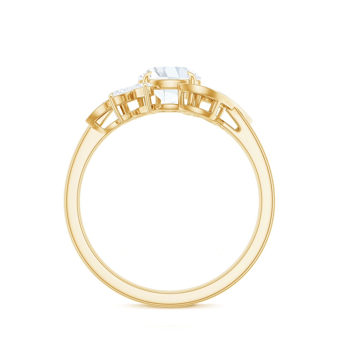 1.75 CT Simulated Diamond Flower Engagement Ring