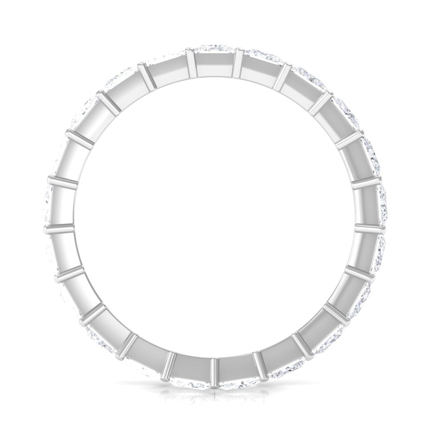 3.5 CT Princess Cut Zircon Eternity Band Ring in Gold