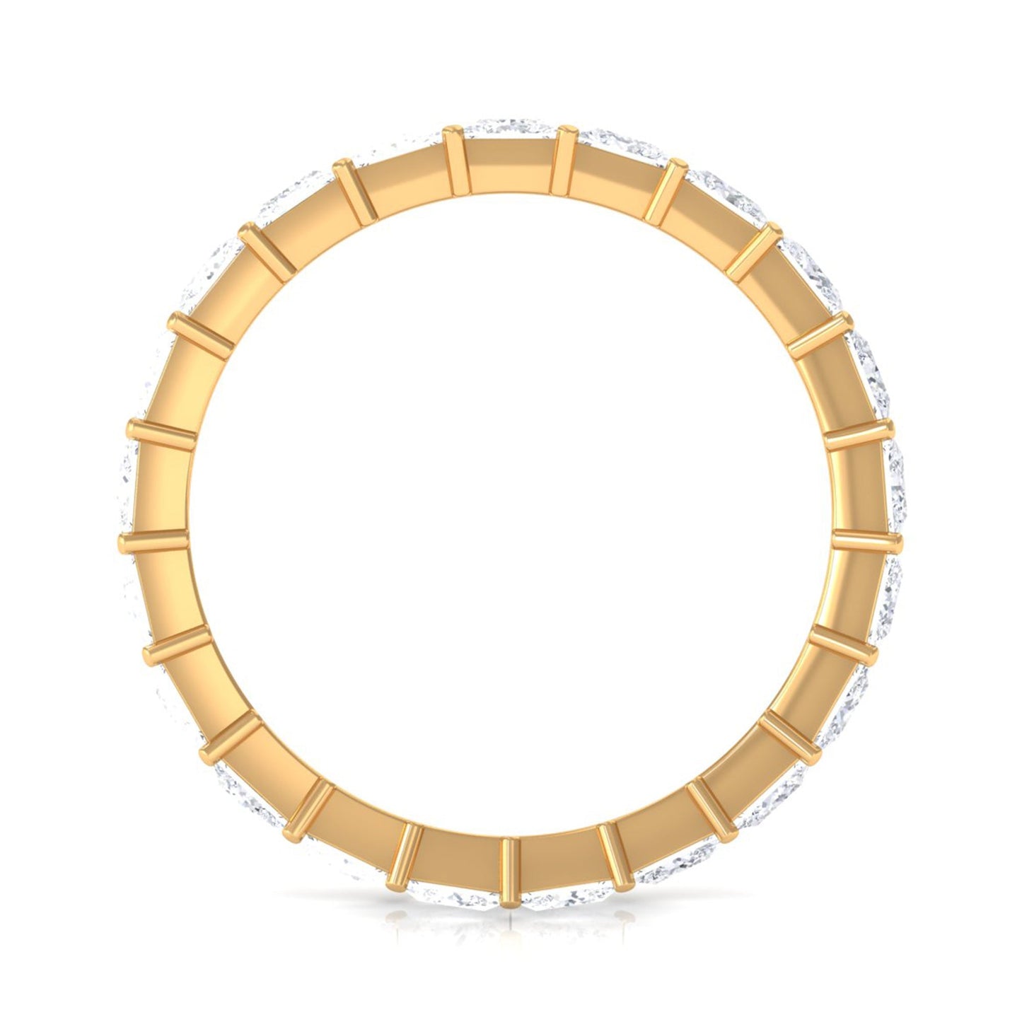 3.5 CT Princess Cut Zircon Eternity Band Ring in Gold