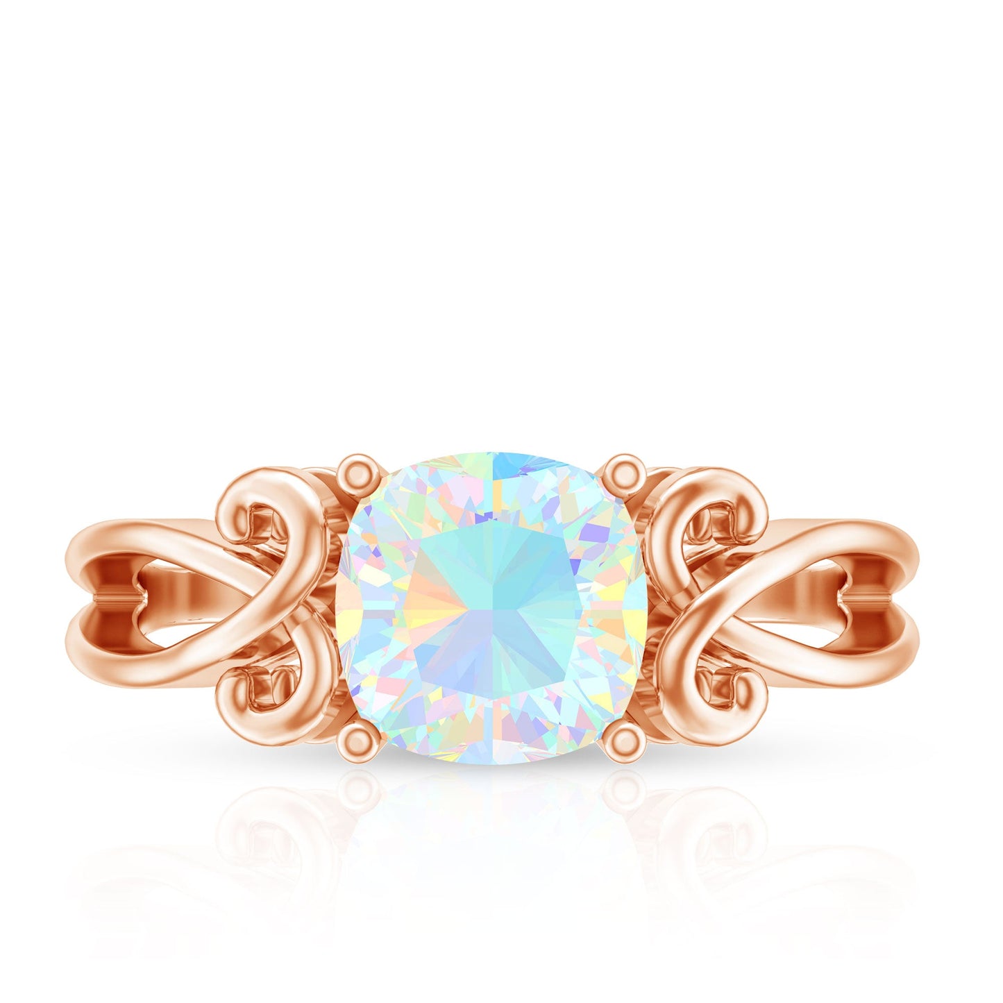 8mm Ethiopian Opal Vintage Engagement Ring With Certificate