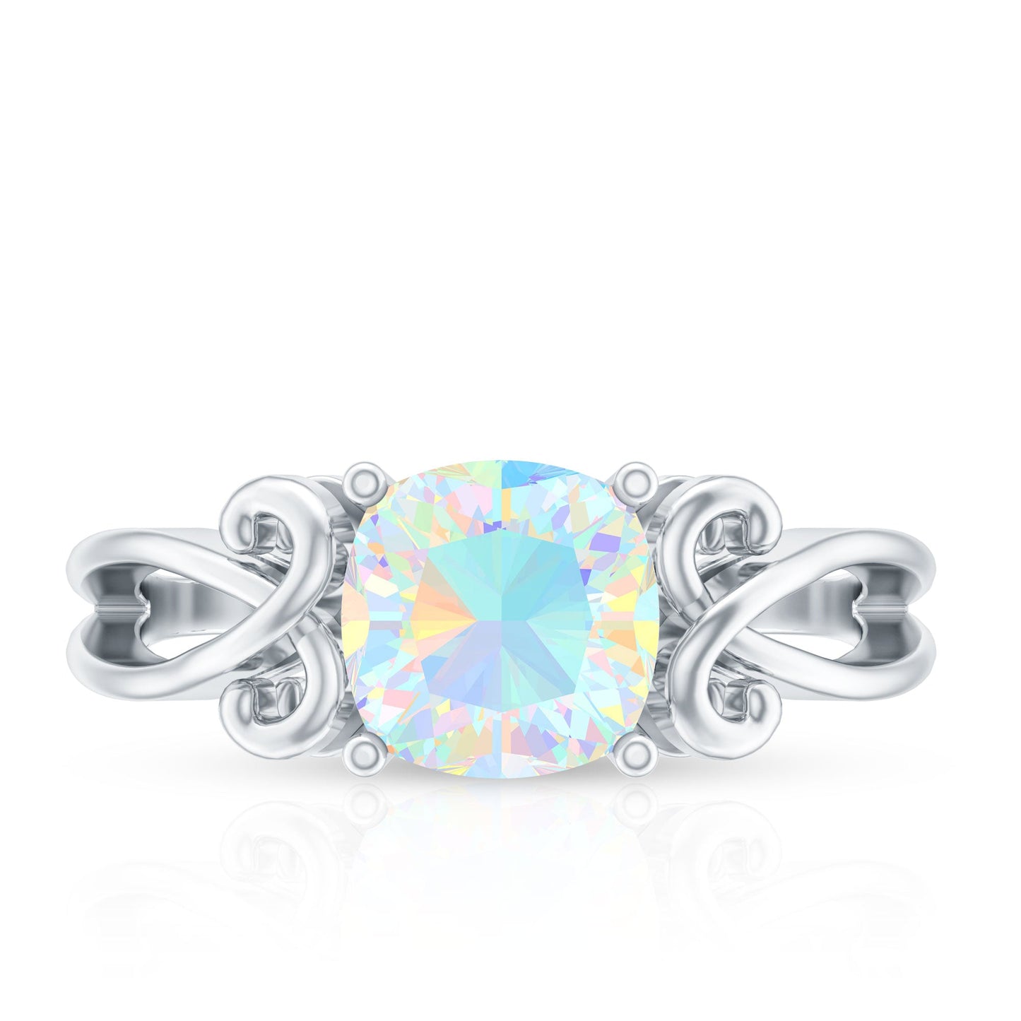8mm Ethiopian Opal Vintage Engagement Ring With Certificate