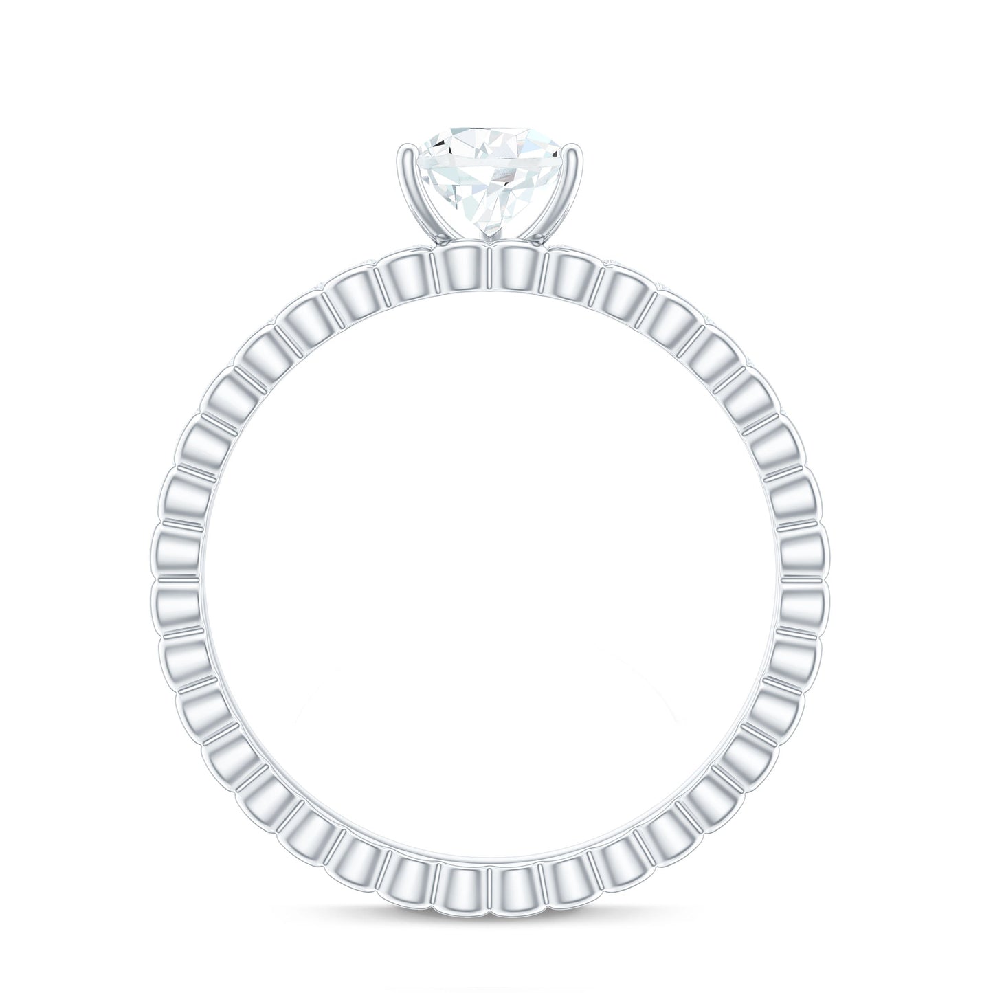 Pear Shape Lab Grown Diamond Solitaire Engagement Ring