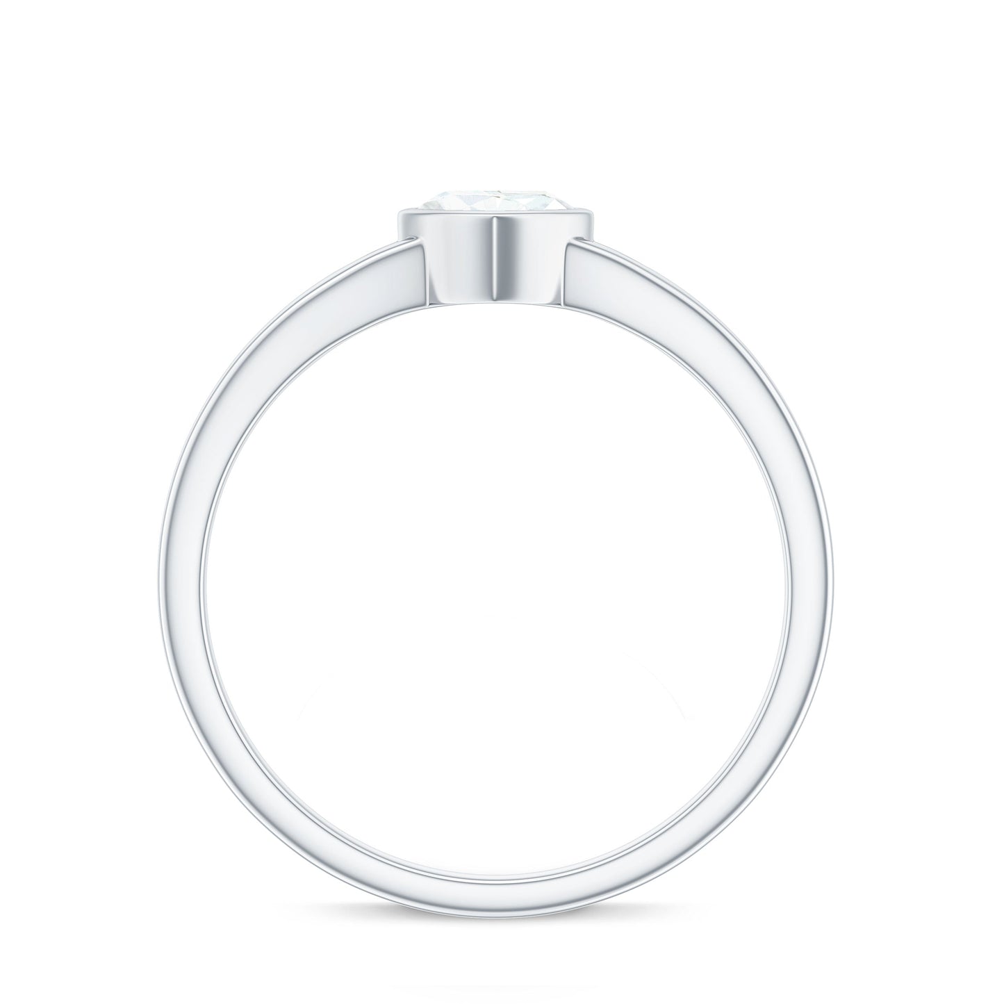 Heart Shape Lab Grown Diamond Solitaire Ring in Split Shank