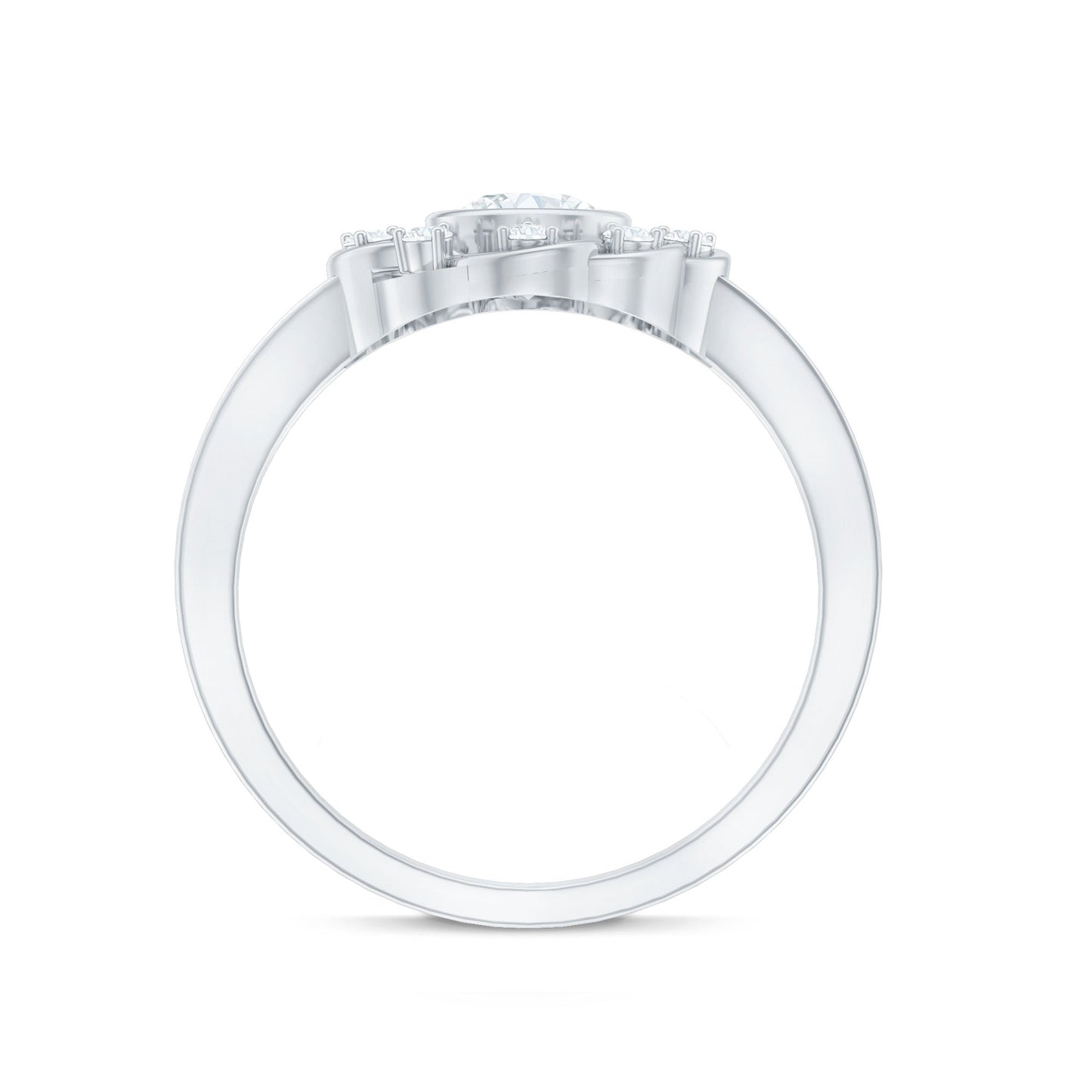 Lab Grown Diamond Nature Inspired Flower Engagement Ring