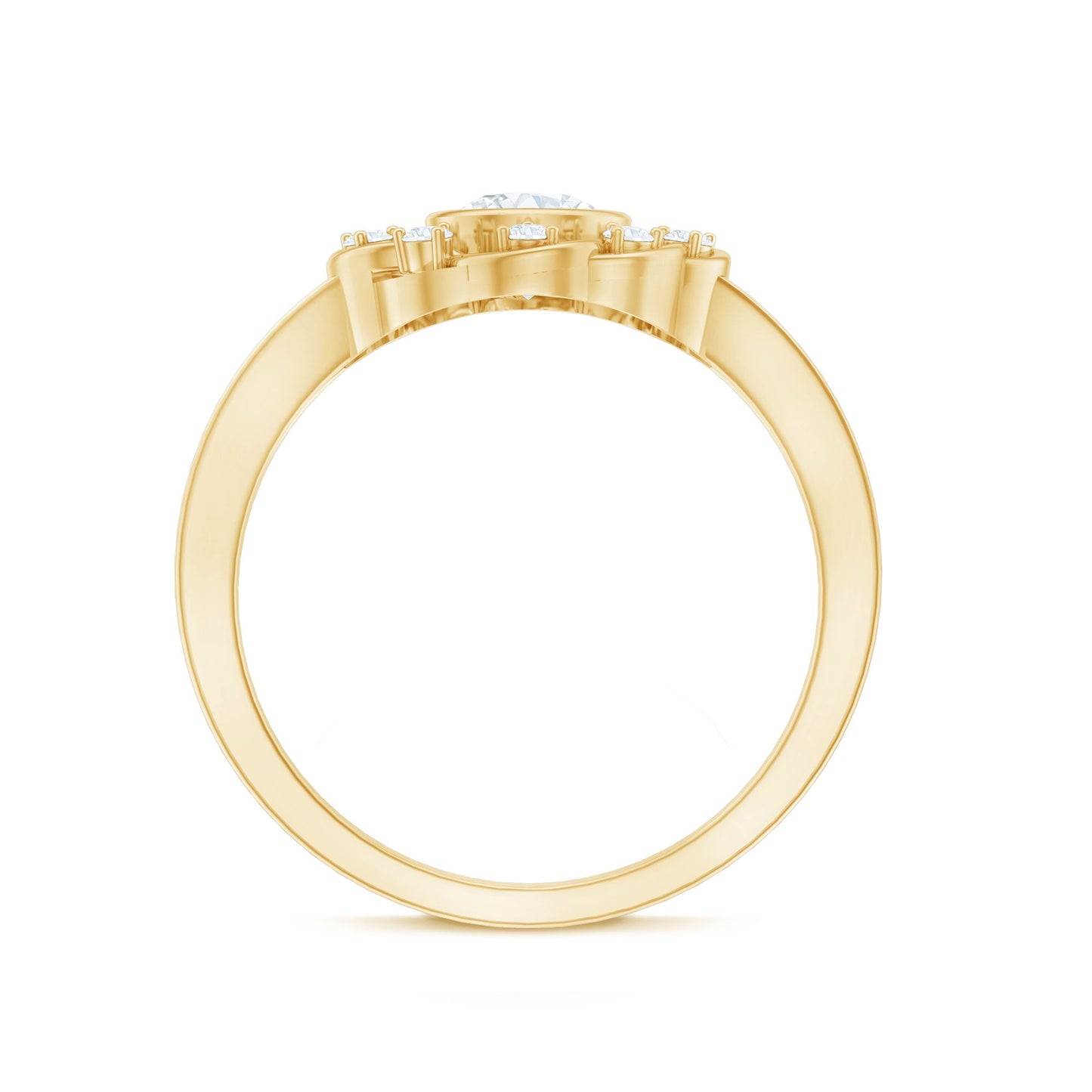 Lab Grown Diamond Nature Inspired Flower Engagement Ring