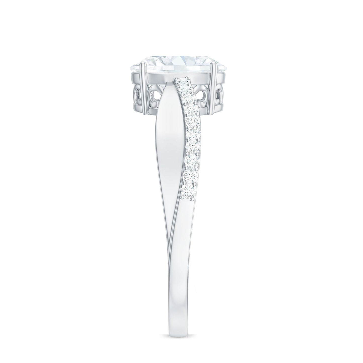 Classic Oval Shape Lab Grown Diamond Solitaire Engagement Ring