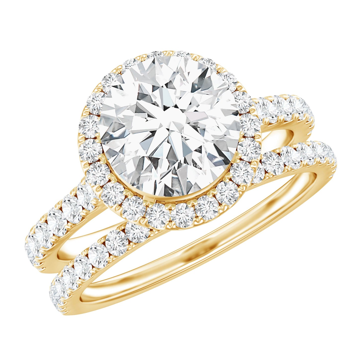 3 CT Moissanite Classic Wedding Ring Set