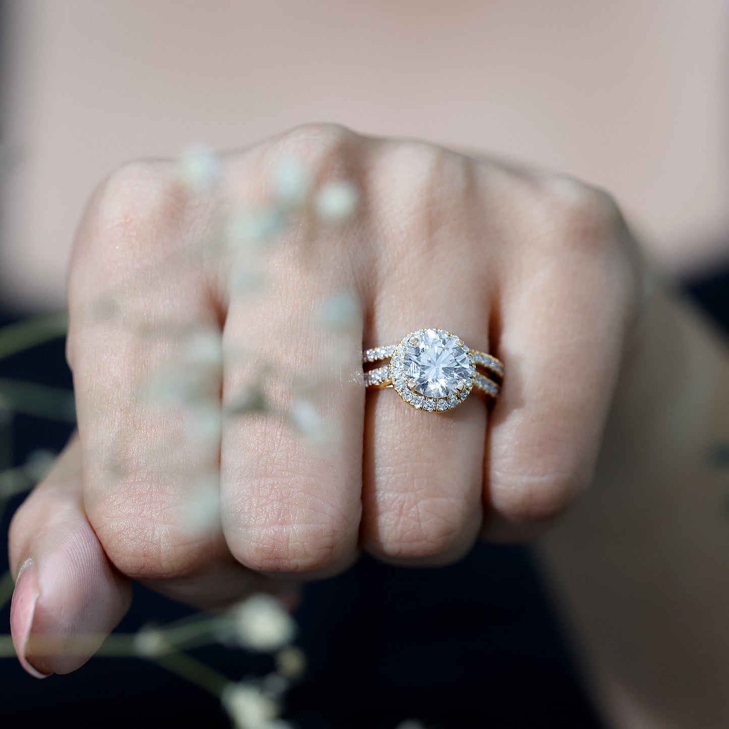 3 CT Moissanite Classic Wedding Ring Set