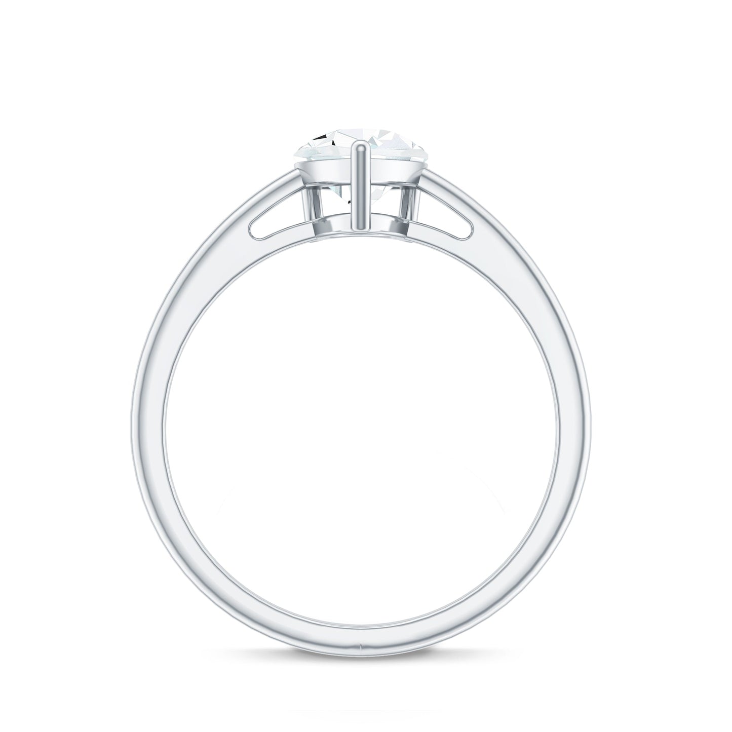 Solitaire Moissanite Teardrop Engagement Ring for Women