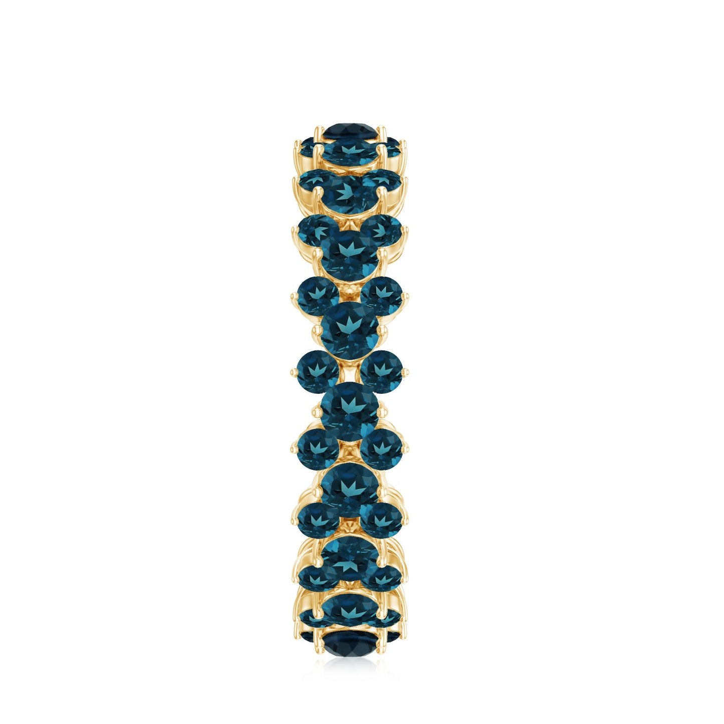 London Blue Topaz Cluster Eternity Band Ring