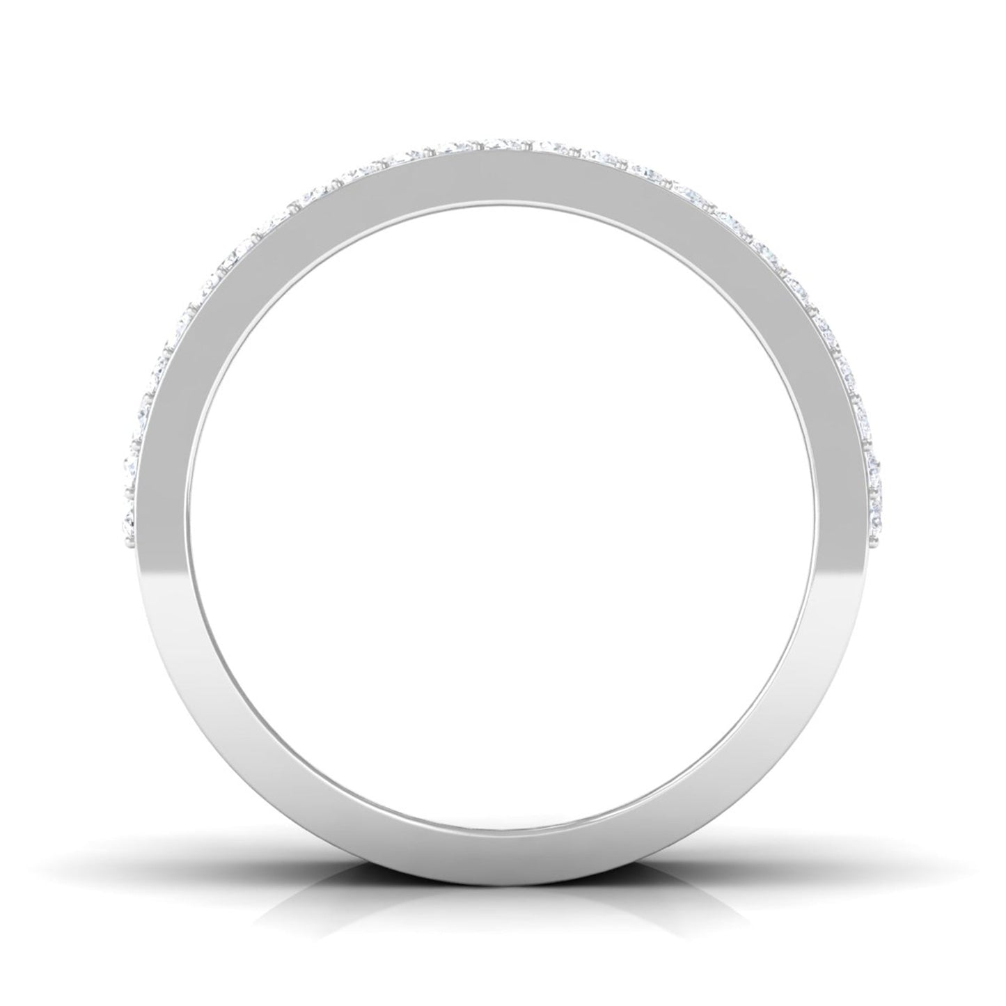 Designer Round and Baguette Cut Zircon Wedding Band