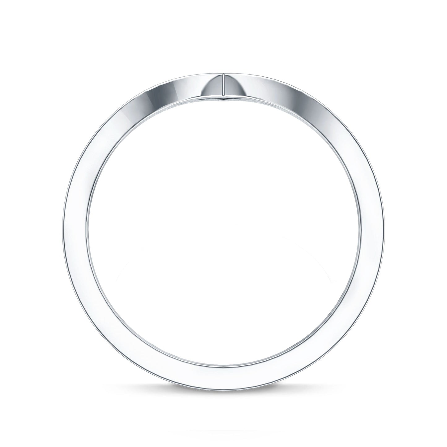 Certified Moissanite Chevron Enhancer Ring