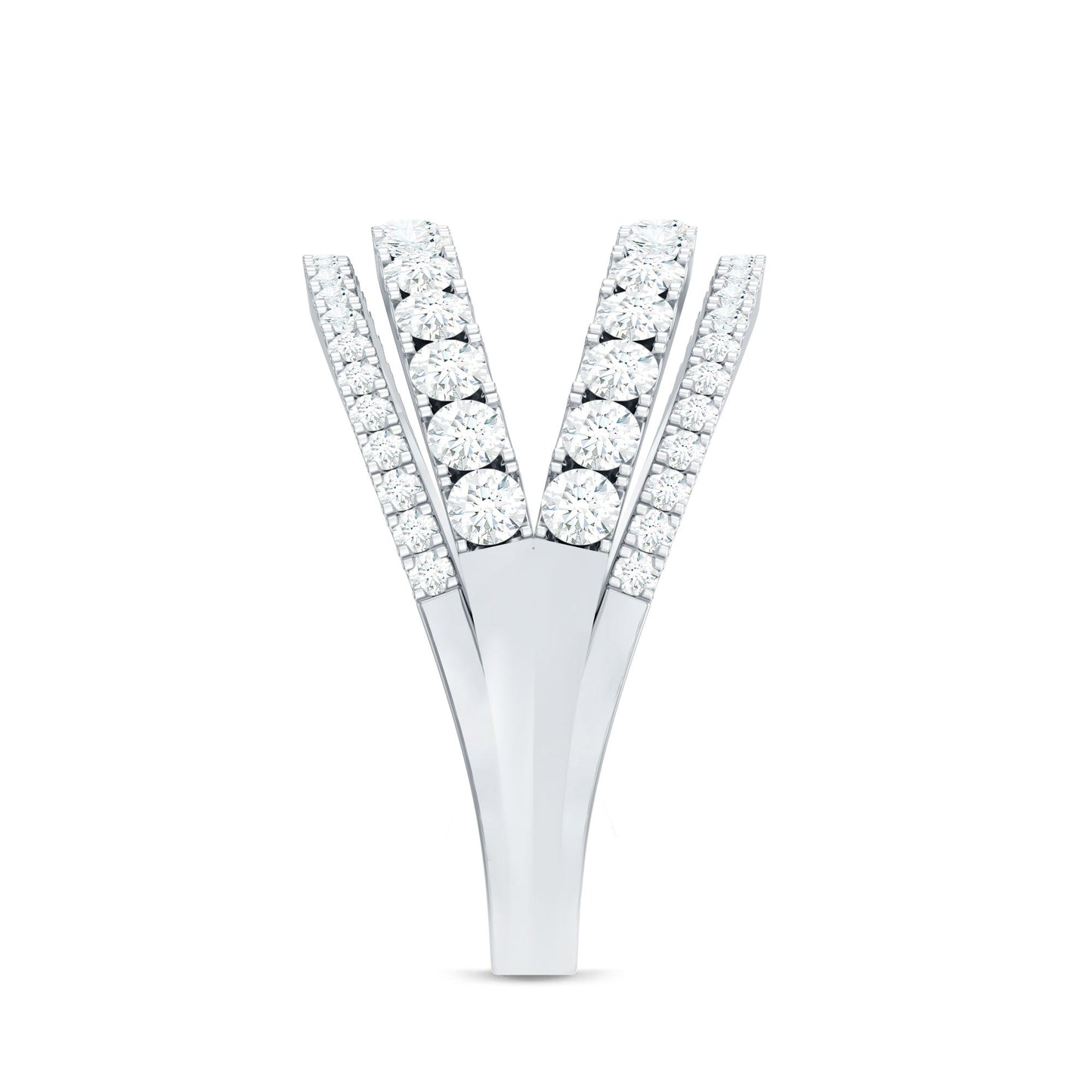 Certified Cubic Zirconia Designer Band Ring for Women
