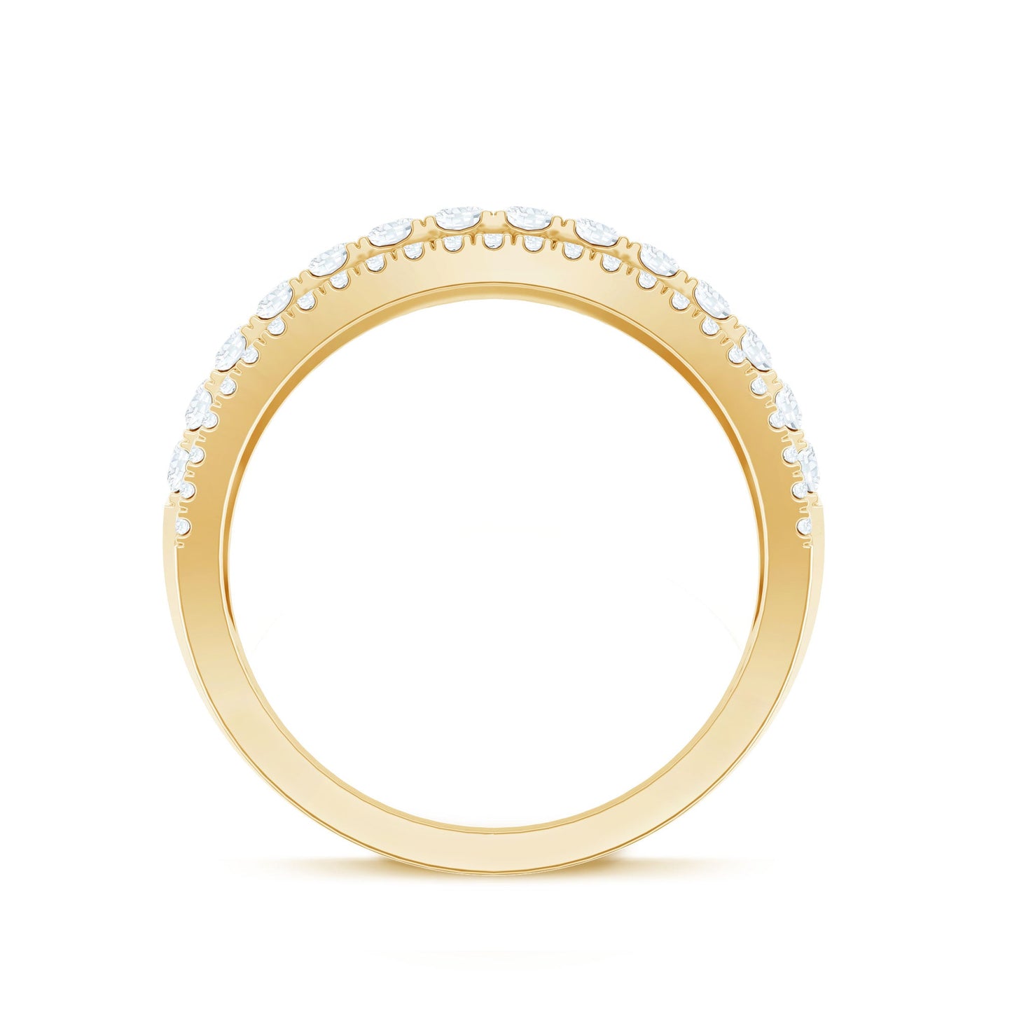 Certified Cubic Zirconia Designer Band Ring for Women