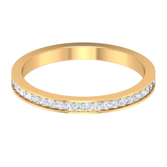 Natural Diamond Half Eternity Stackable Ring for Women