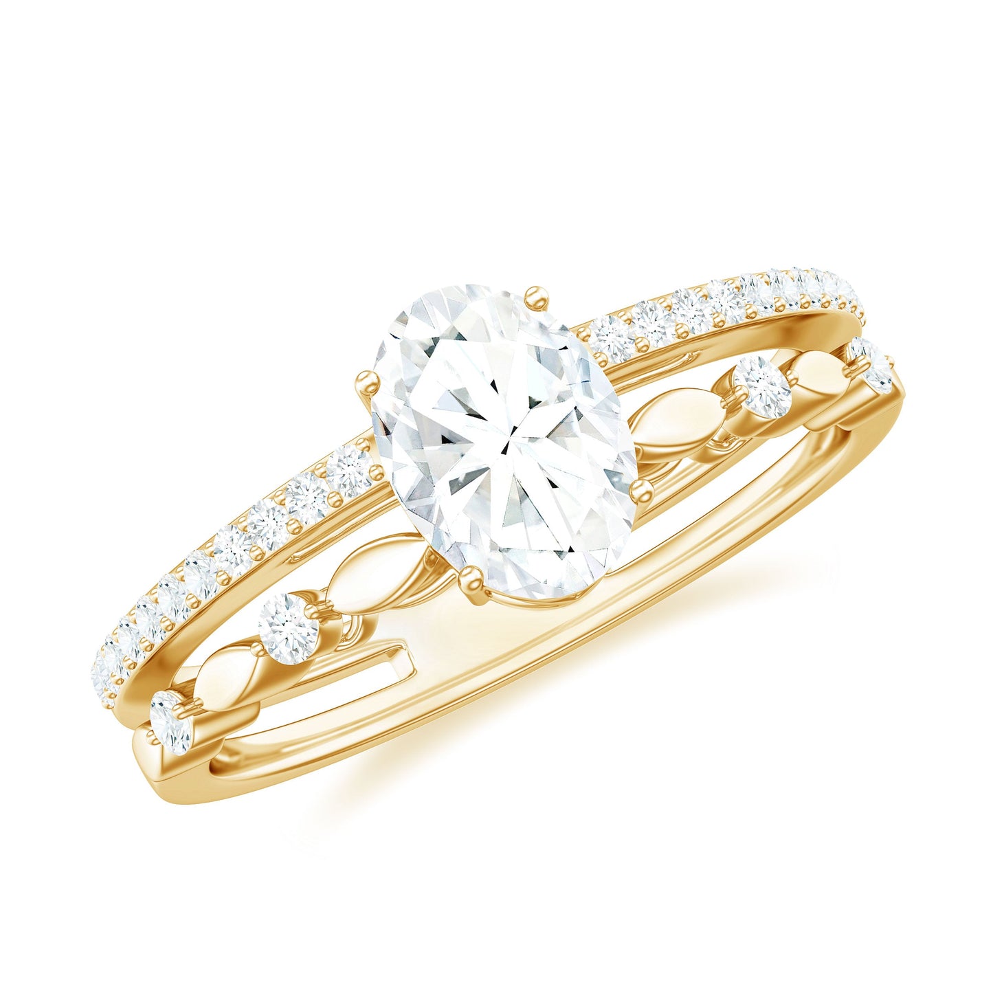 Oval Cut Moissanite Engagement Ring For Women
