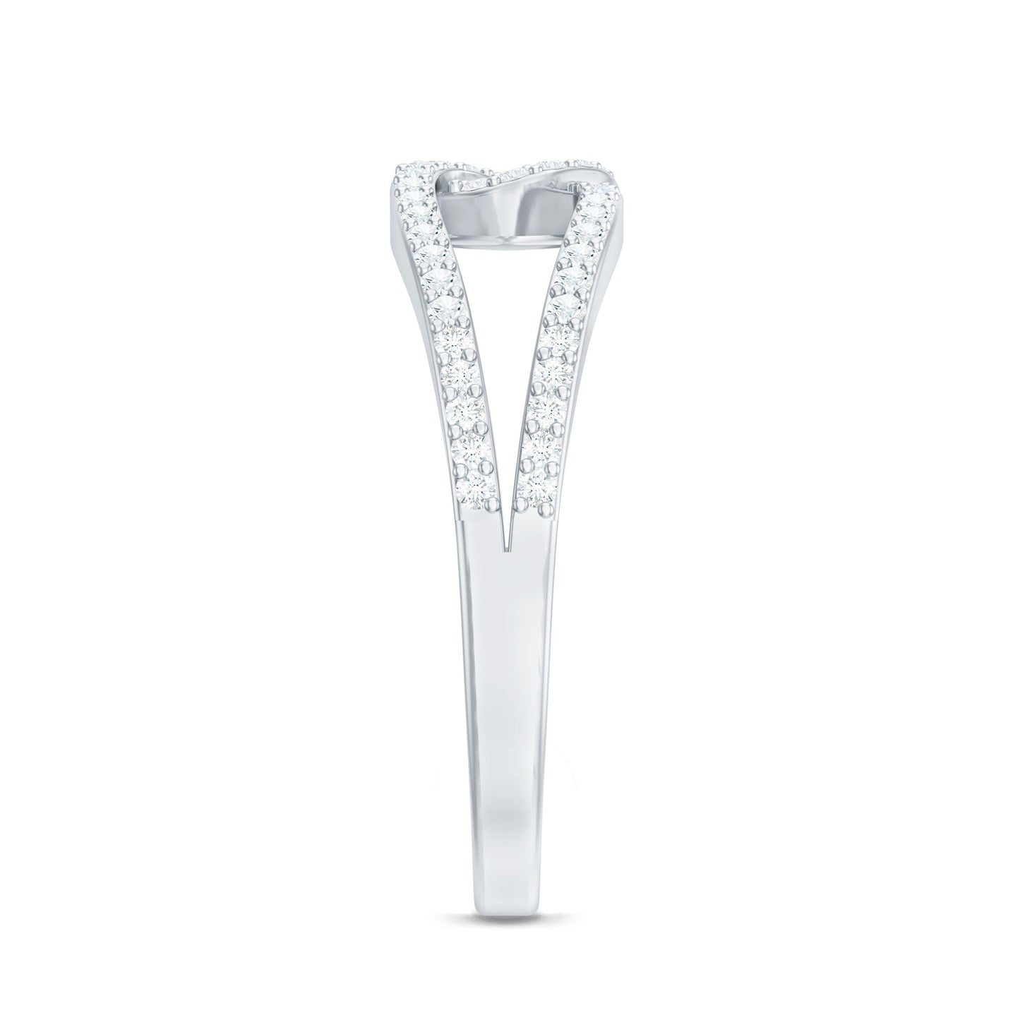 Certified Moissanite Infinity Promise Ring